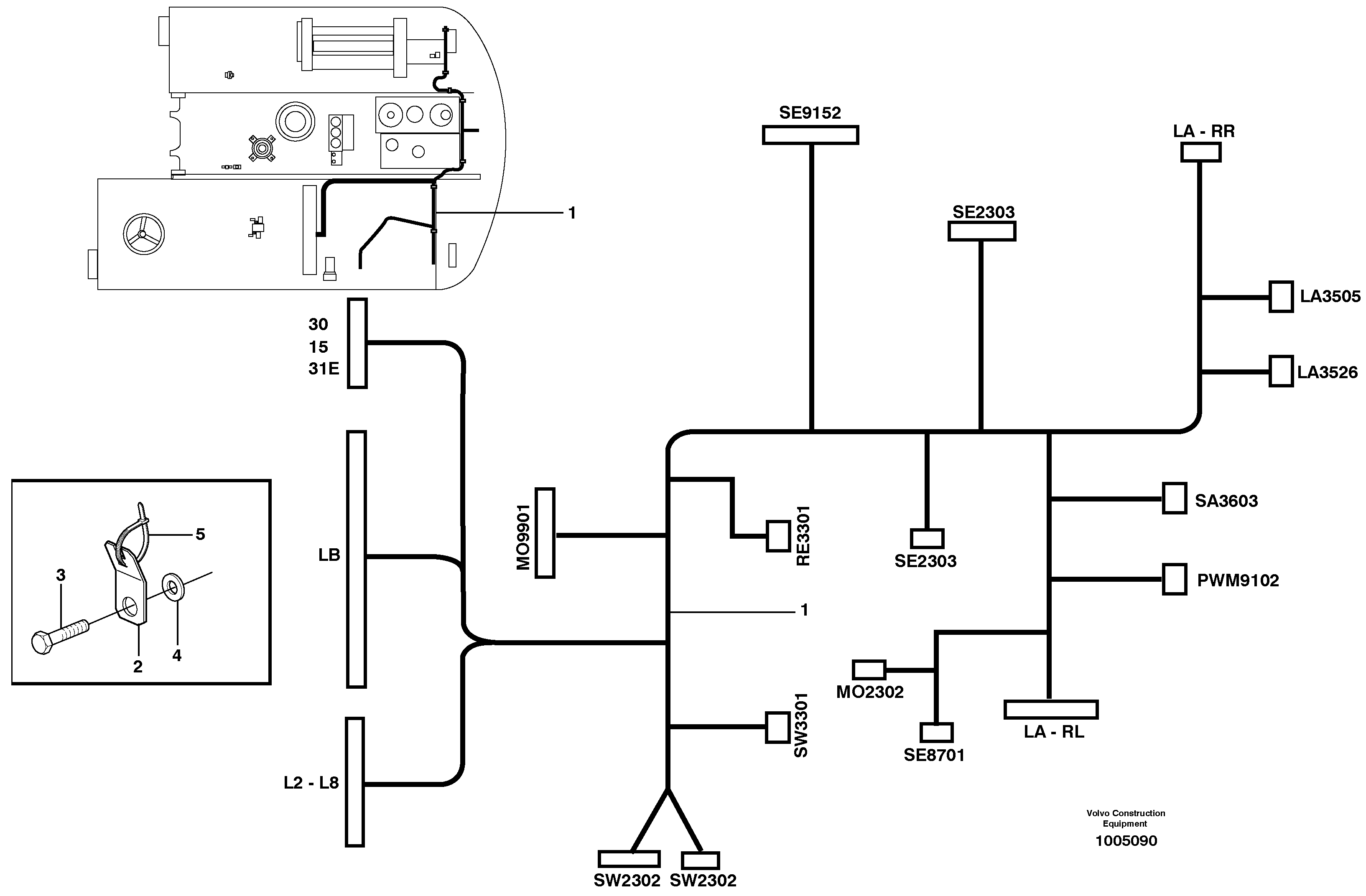 Cable harness, L8 — volvo parts diagram