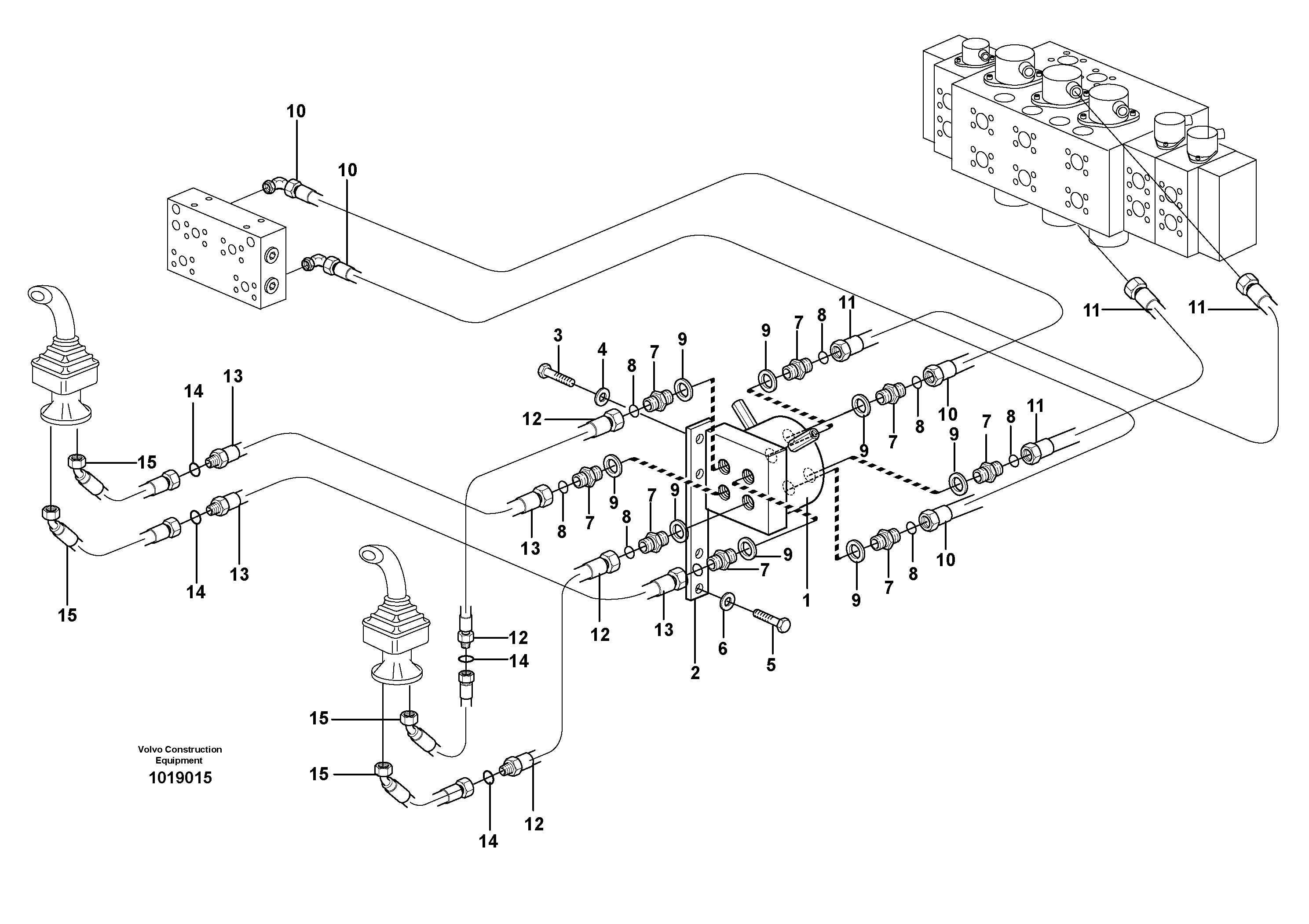 Servo hydraulics, only USA  14312192 — volvo parts diagram