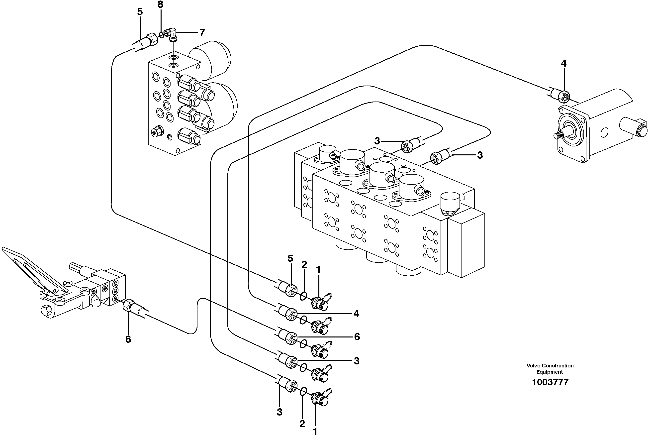 Servo hydraulics, Testing sleeve — volvo parts diagram