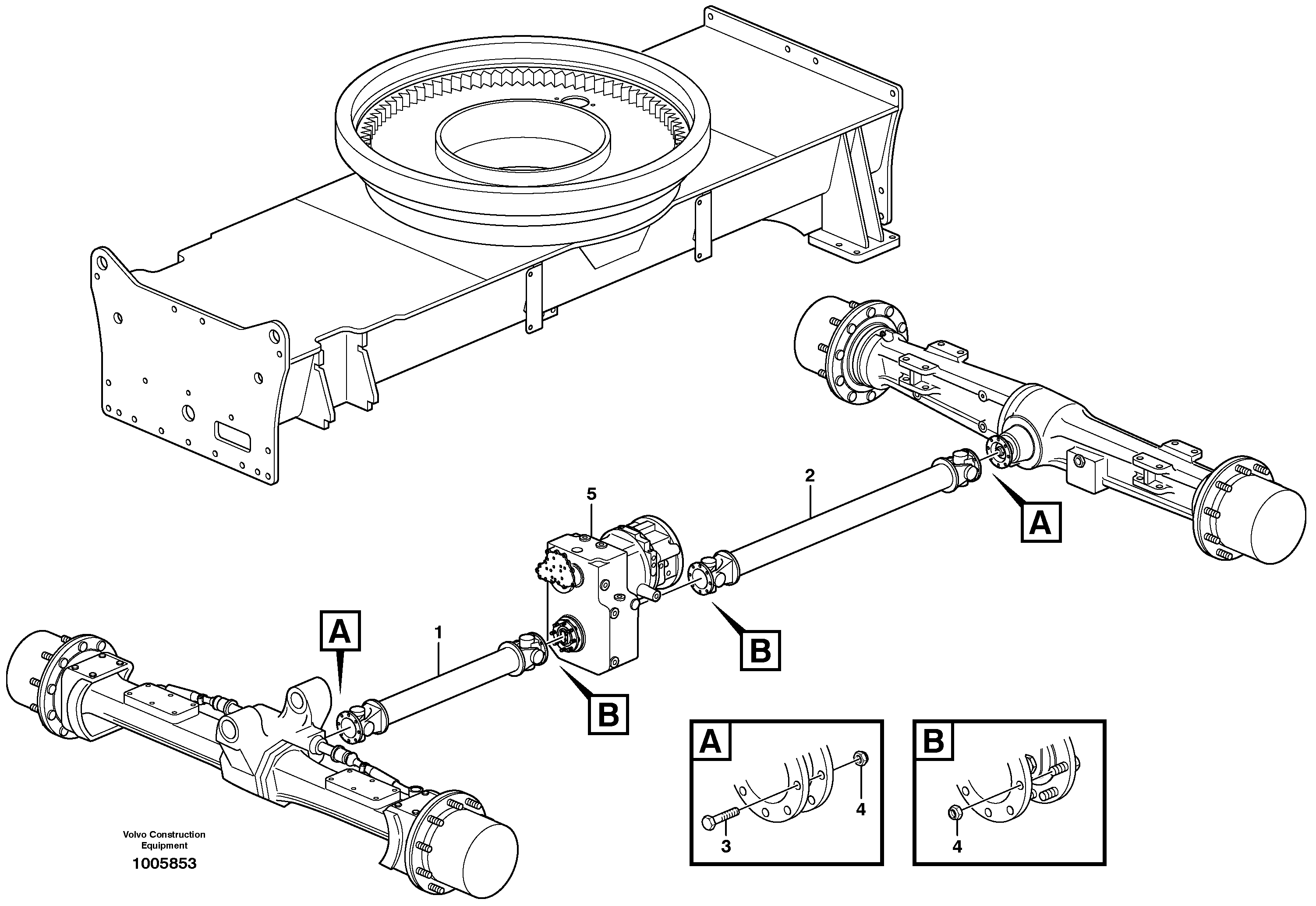 Propeller shafts and assembling — volvo parts diagram