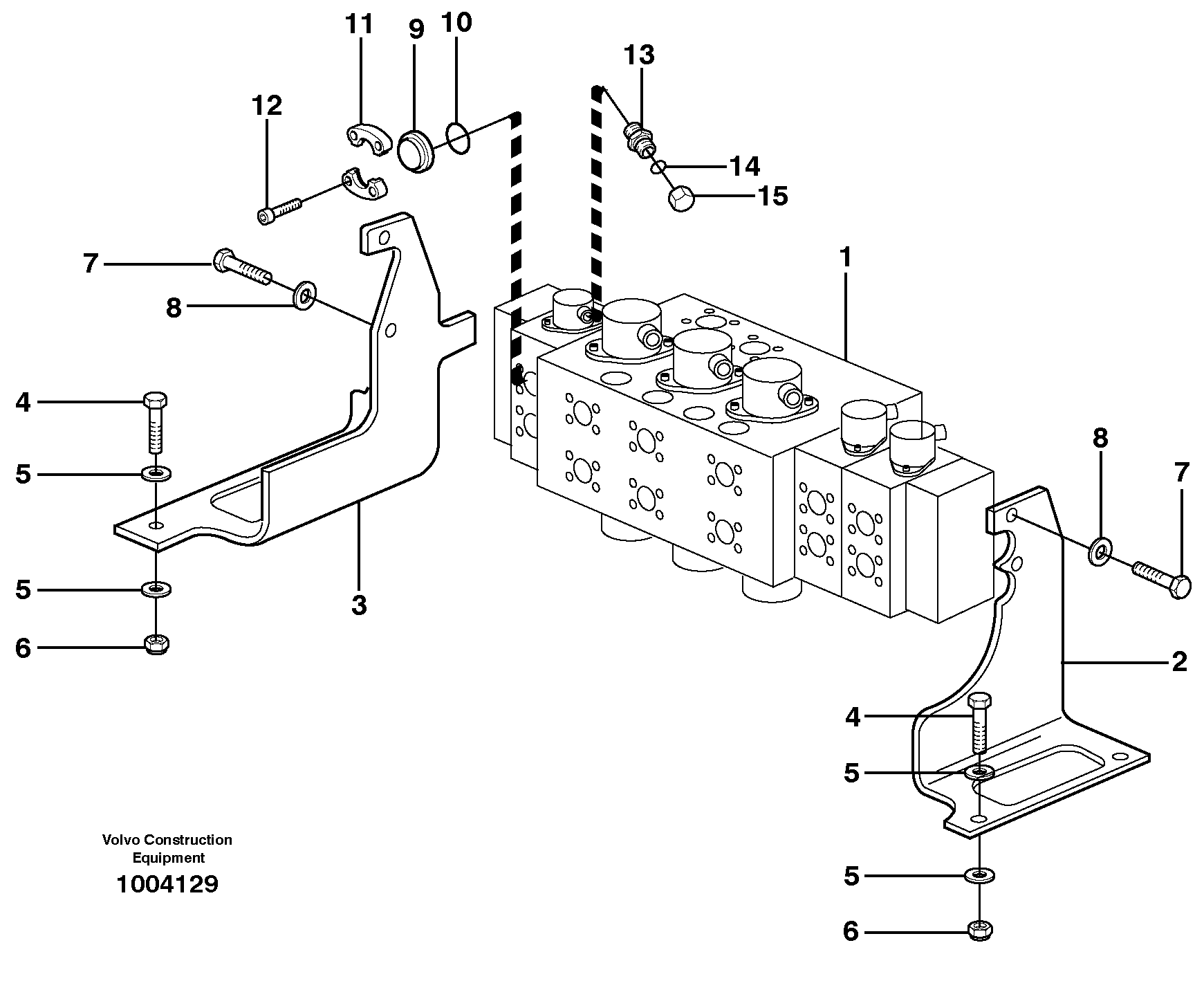 Main valve assembly with fitting parts — volvo parts diagram