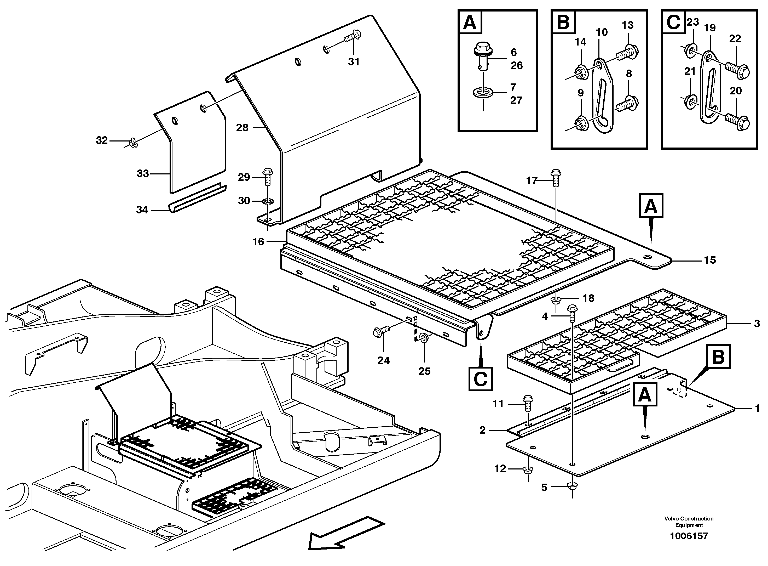 Foot step — volvo parts diagram