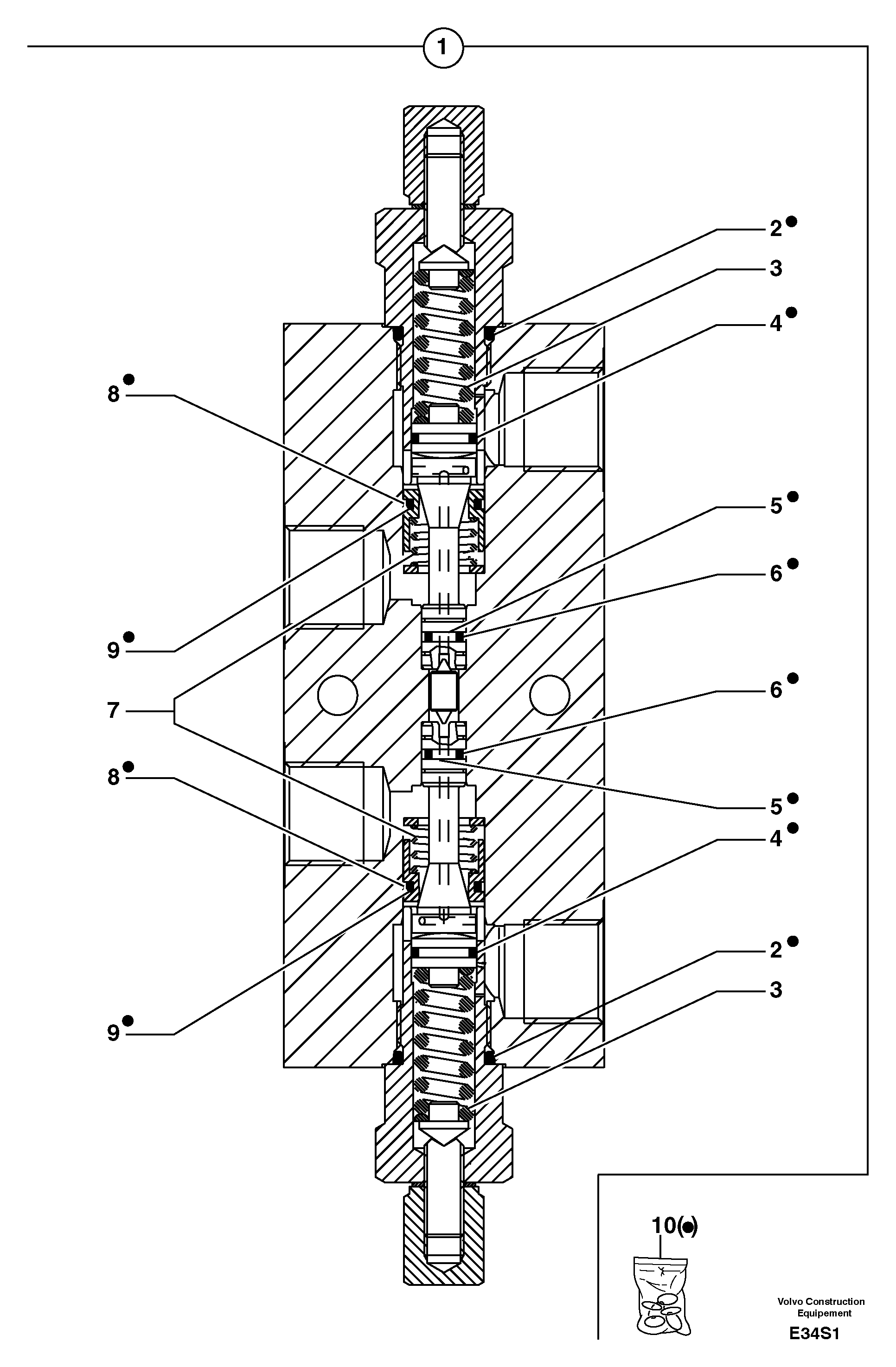 Balancing valve ( offset cylinder ) — volvo parts diagram