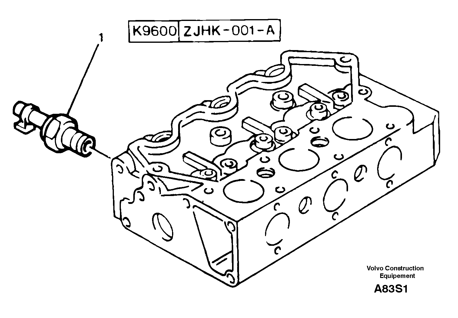 Lubrication oil pressure switch and gauge — volvo parts diagram