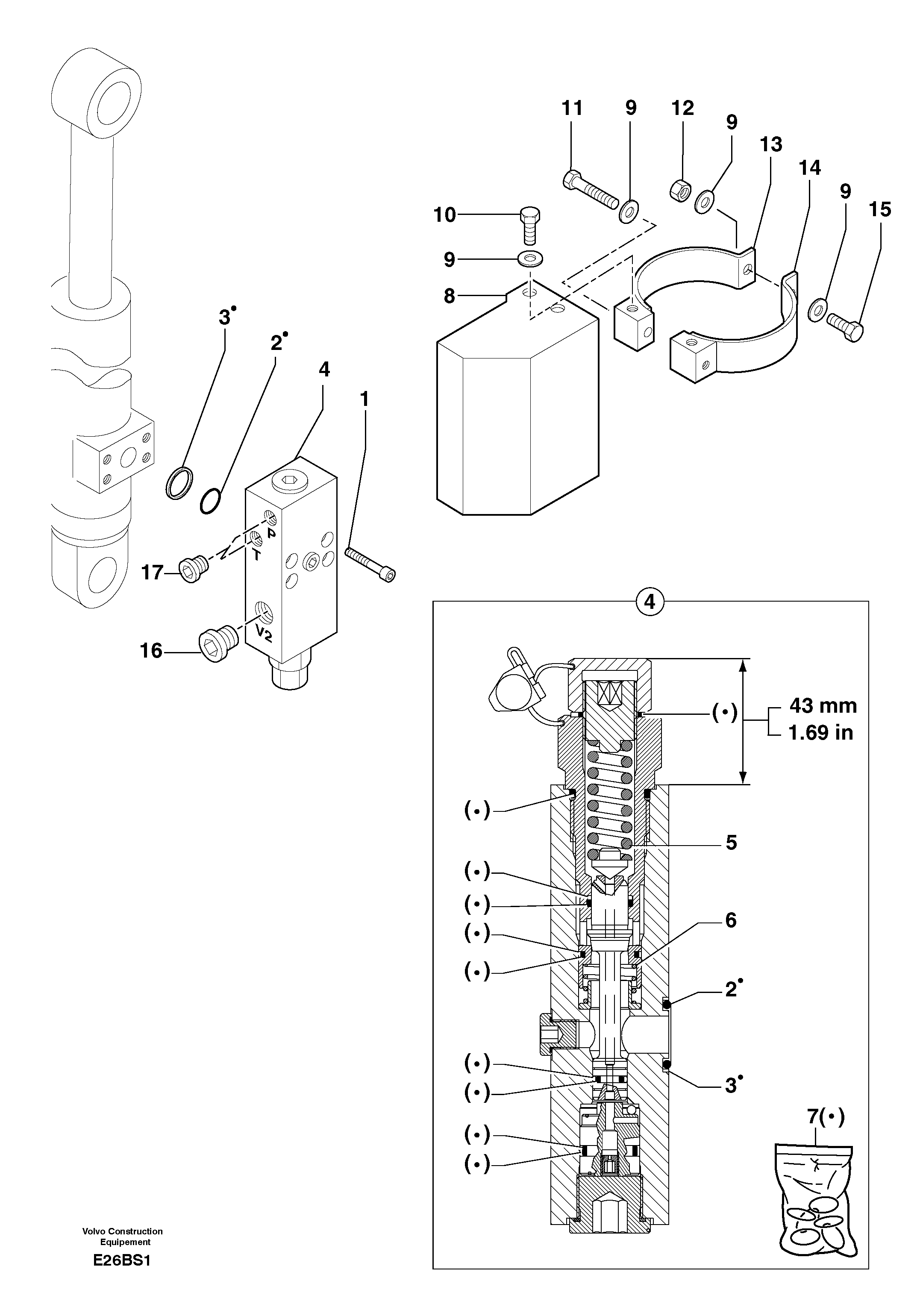 Safety valve ( boom cylinder ) — volvo parts diagram