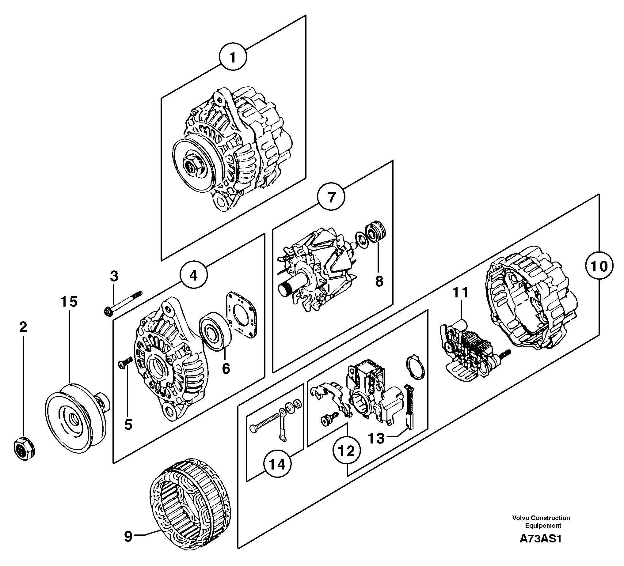 Alternator  12 V - 40 A — volvo parts diagram