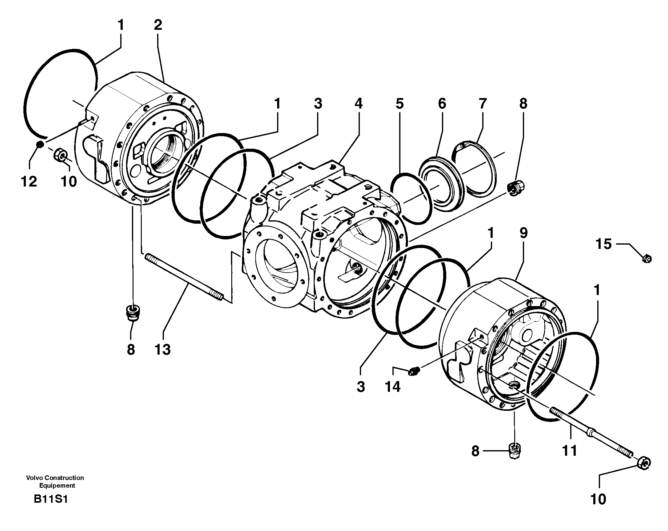 Rear axle ( 1660 ) : sump — volvo parts diagram