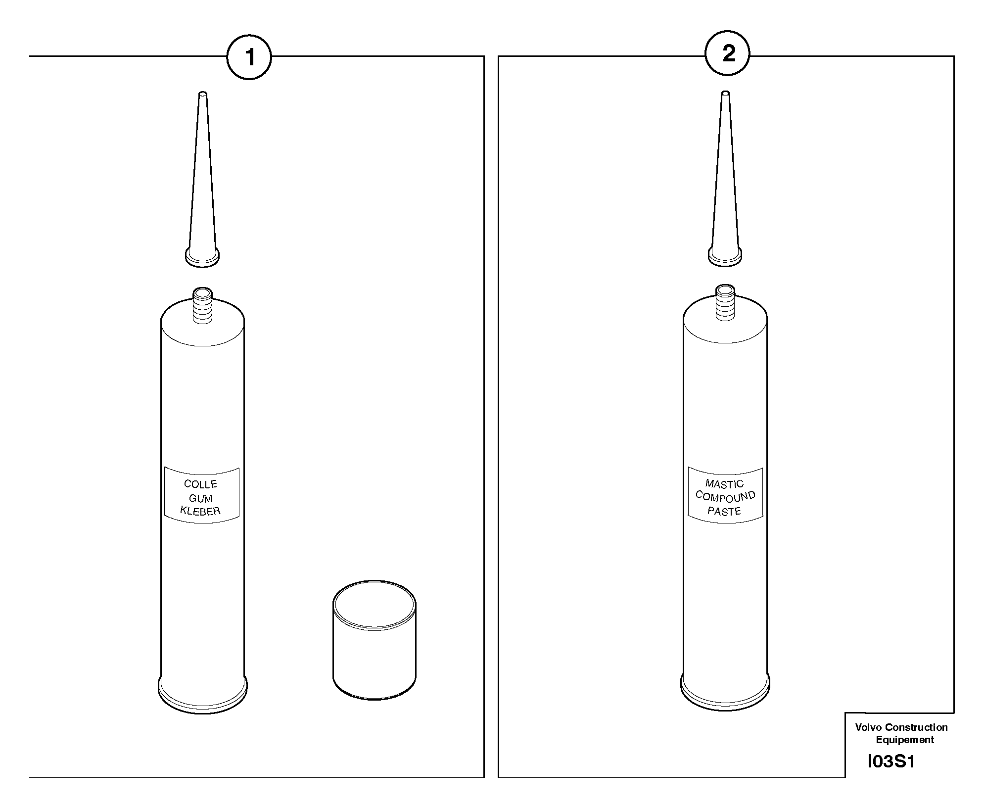 Glue Kit for cab — volvo parts diagram
