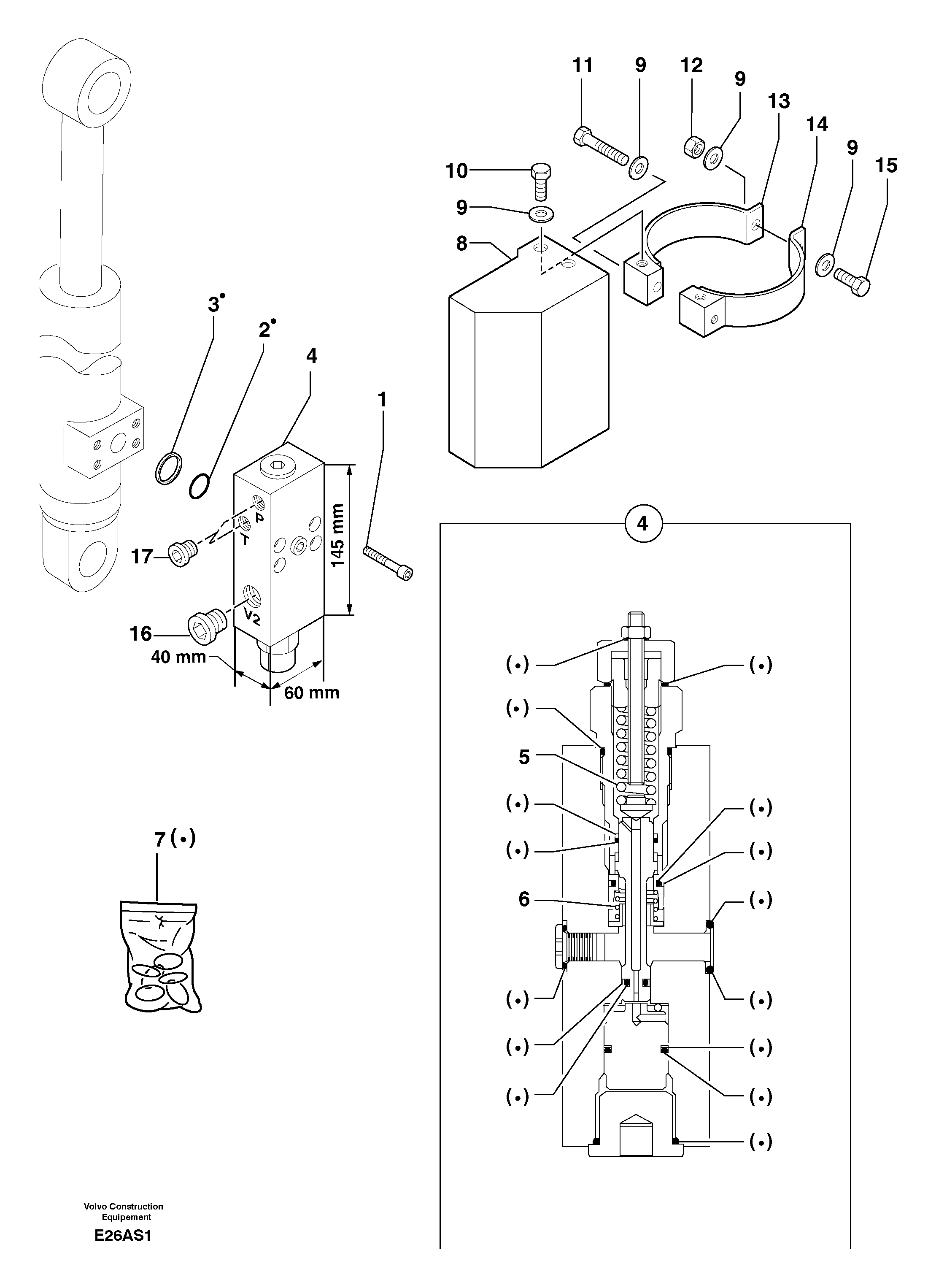 Safety valve ( boom cylinder ) — volvo parts diagram