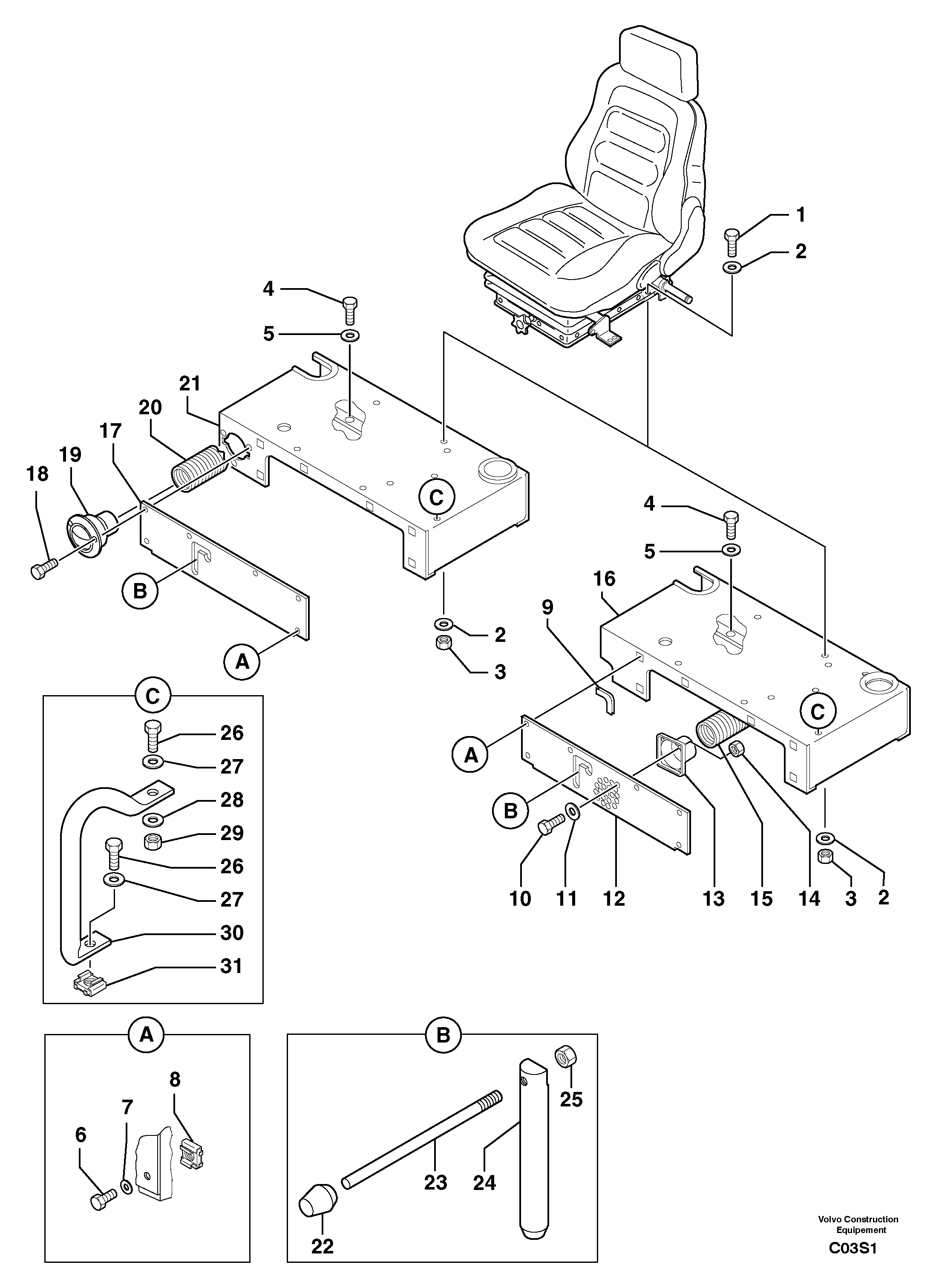 Operator's station : plating — volvo parts diagram