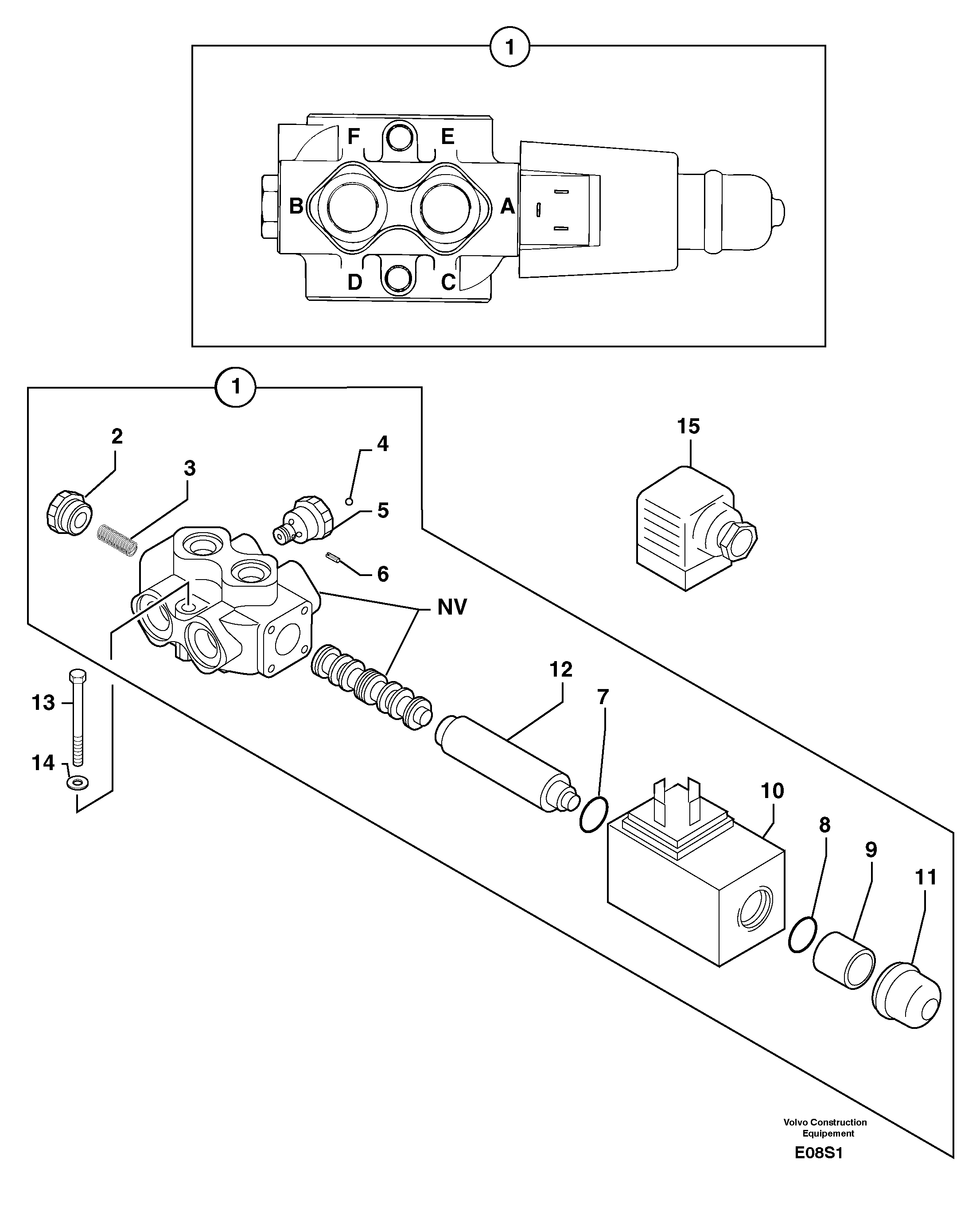 Slewing-offset selector switch — volvo parts diagram