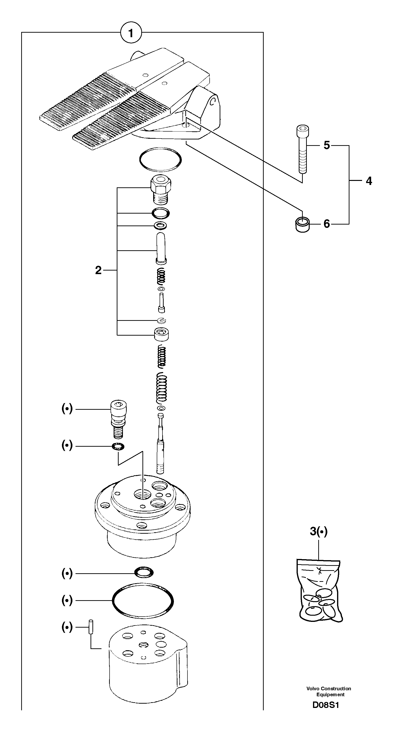 Control pedal — volvo parts diagram