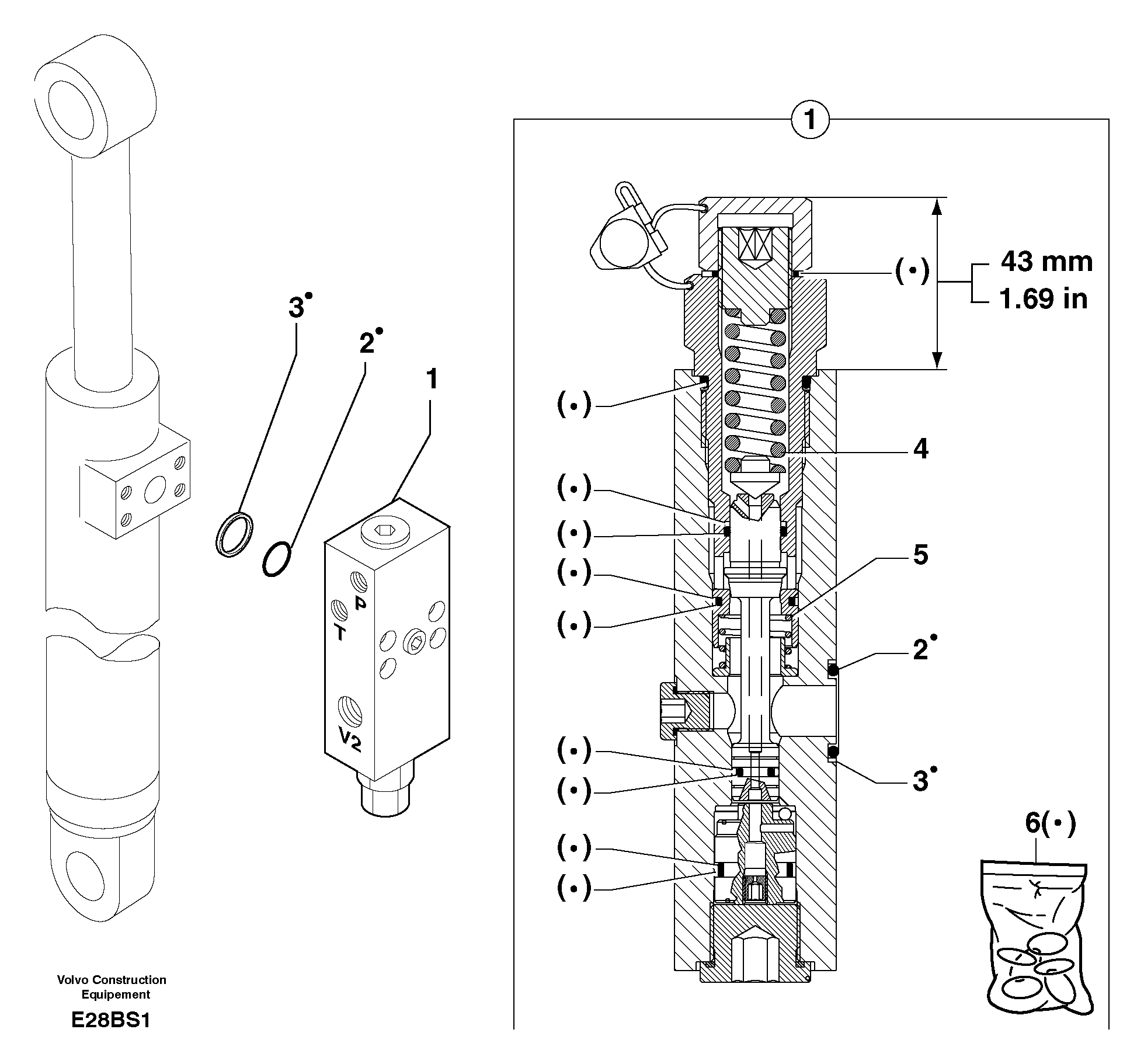 Safety valve ( dipper arm cylinder ) — volvo parts diagram