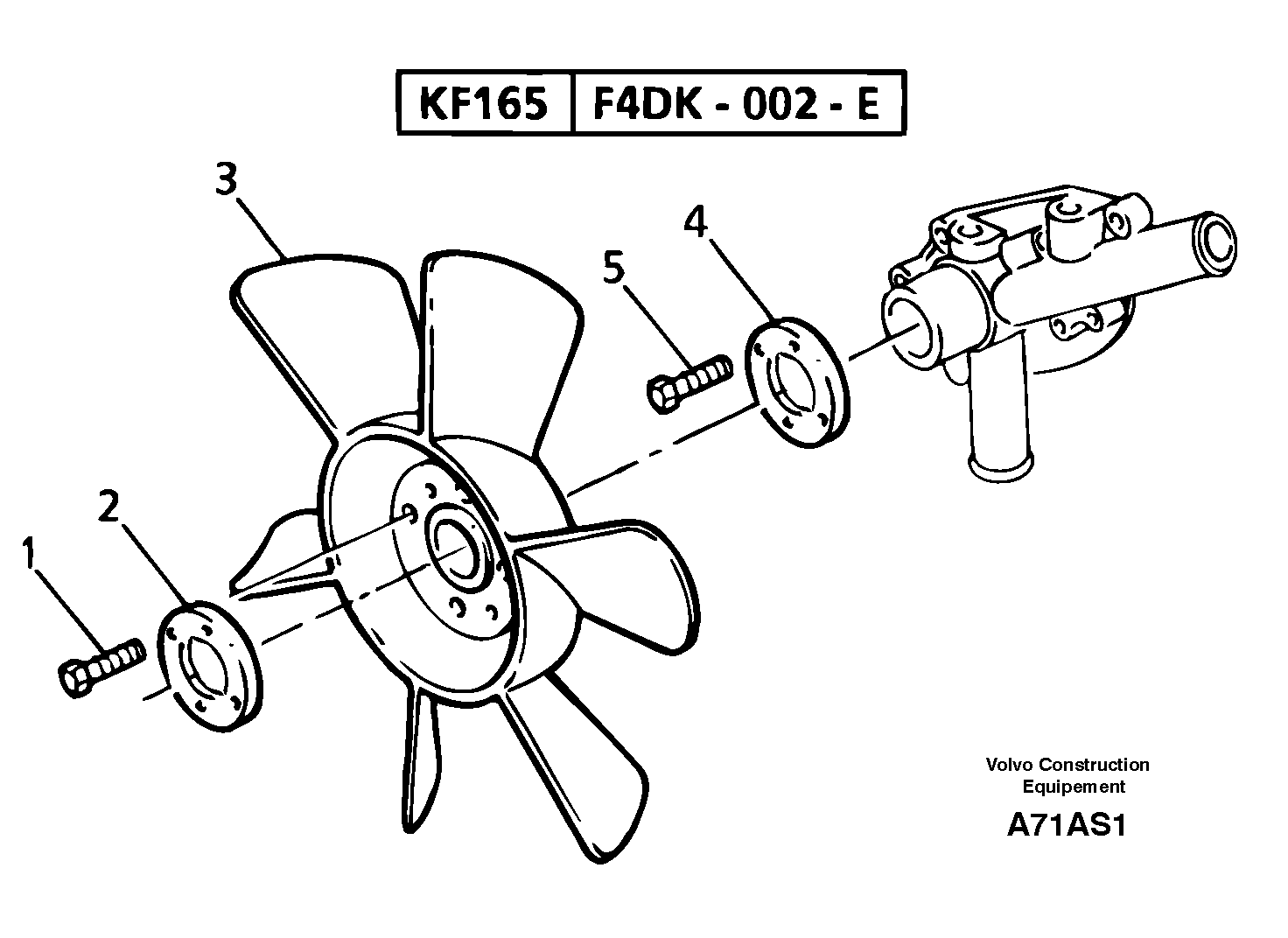 Fan and spacer — volvo parts diagram