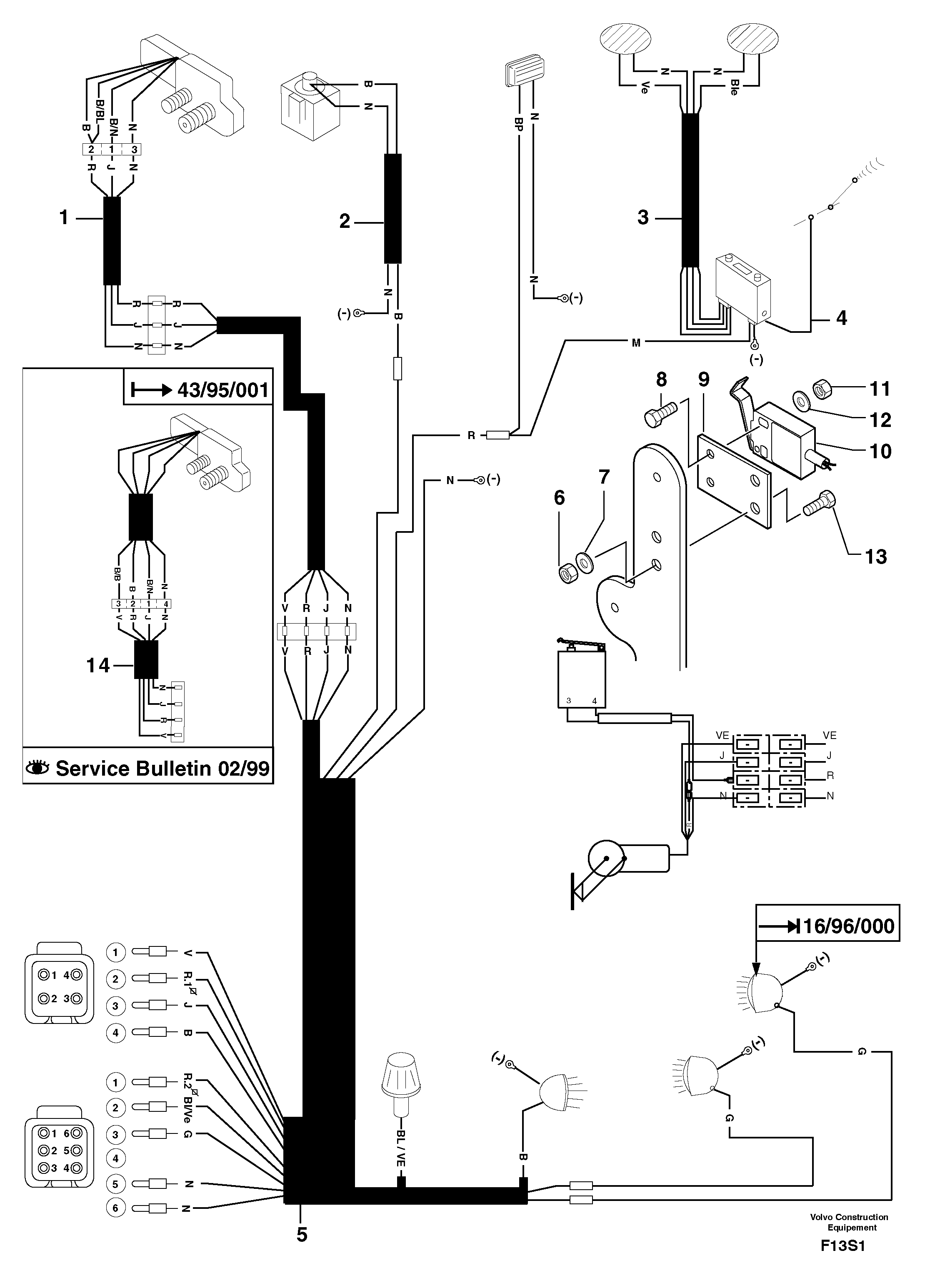 Electrical system / cab — volvo parts diagram