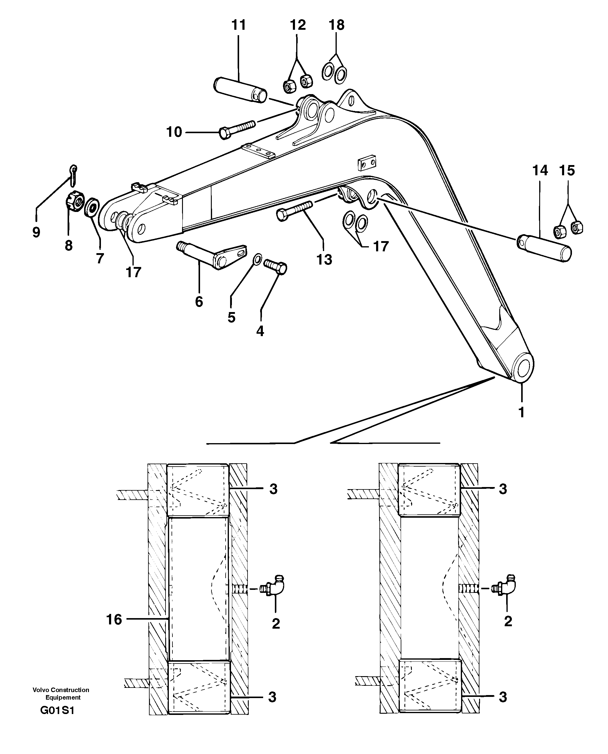 Boom — volvo parts diagram