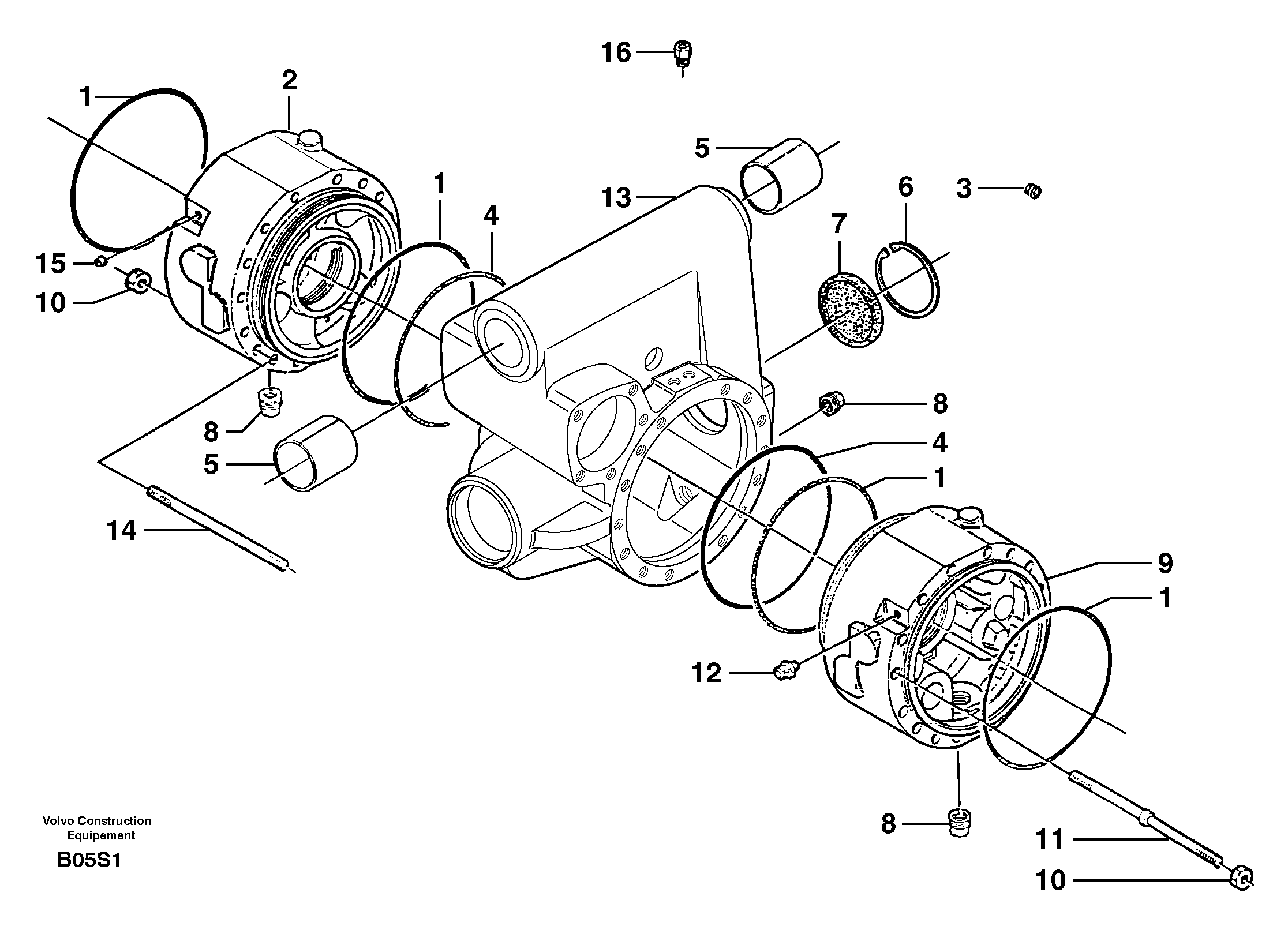Front axle ( 1660 ) : sump — volvo parts diagram