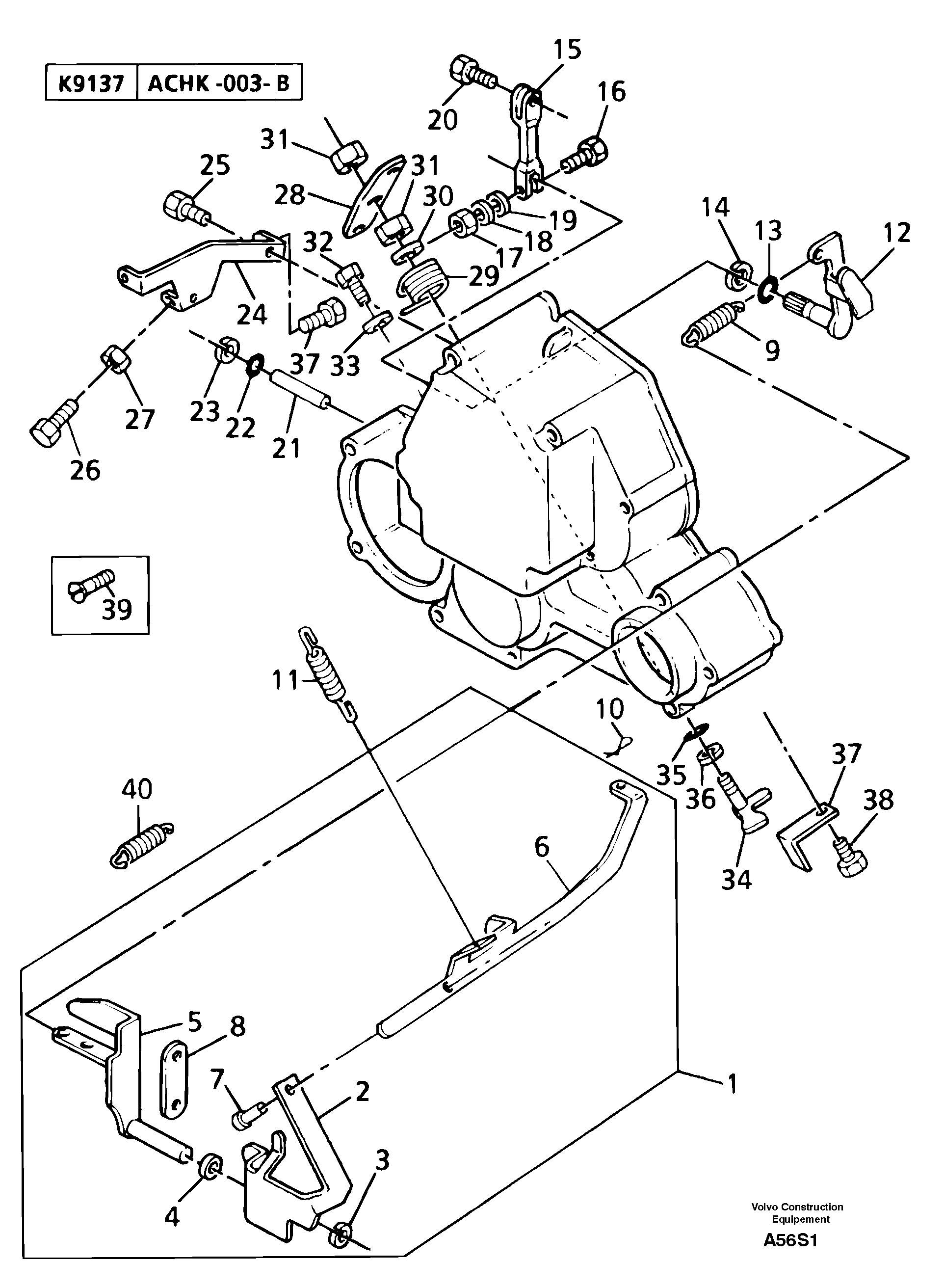 Engine injection pump control — volvo parts diagram