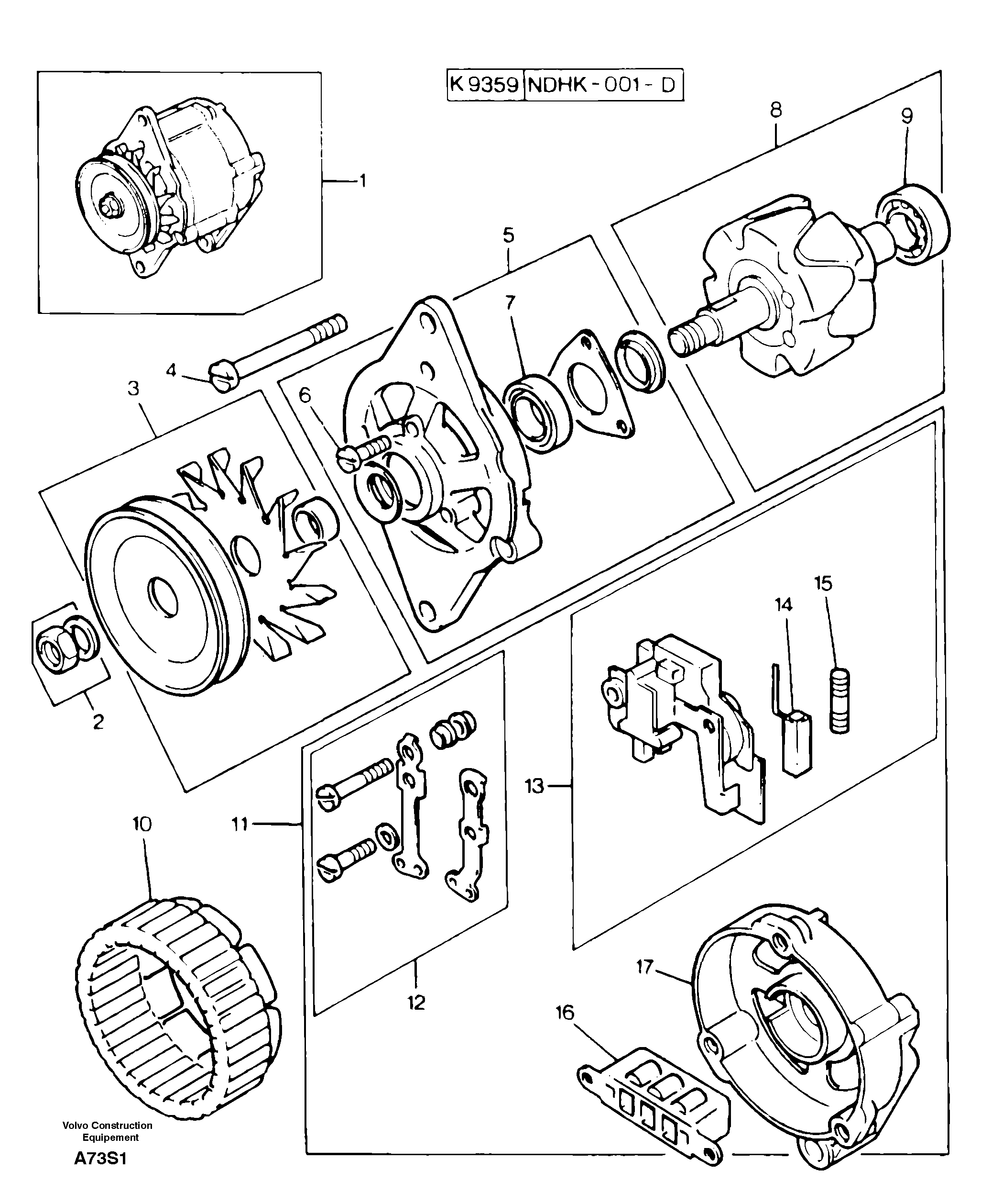 Alternator  12 V - 35 A — volvo parts diagram
