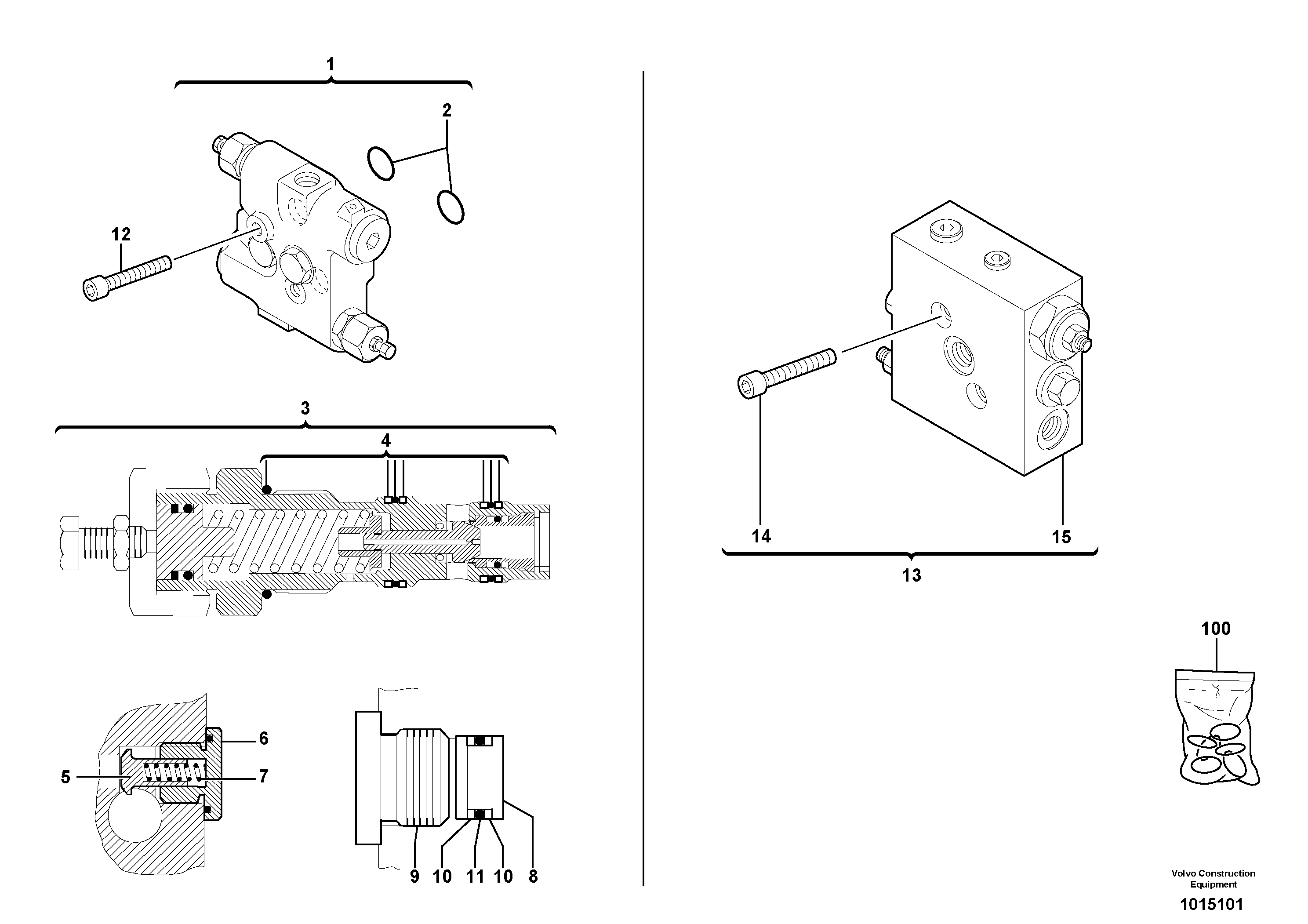 Balancing valve ( slewing ) — volvo parts diagram