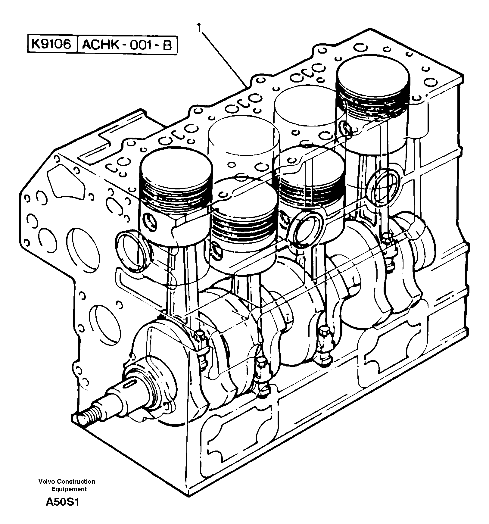 Short engine — volvo parts diagram
