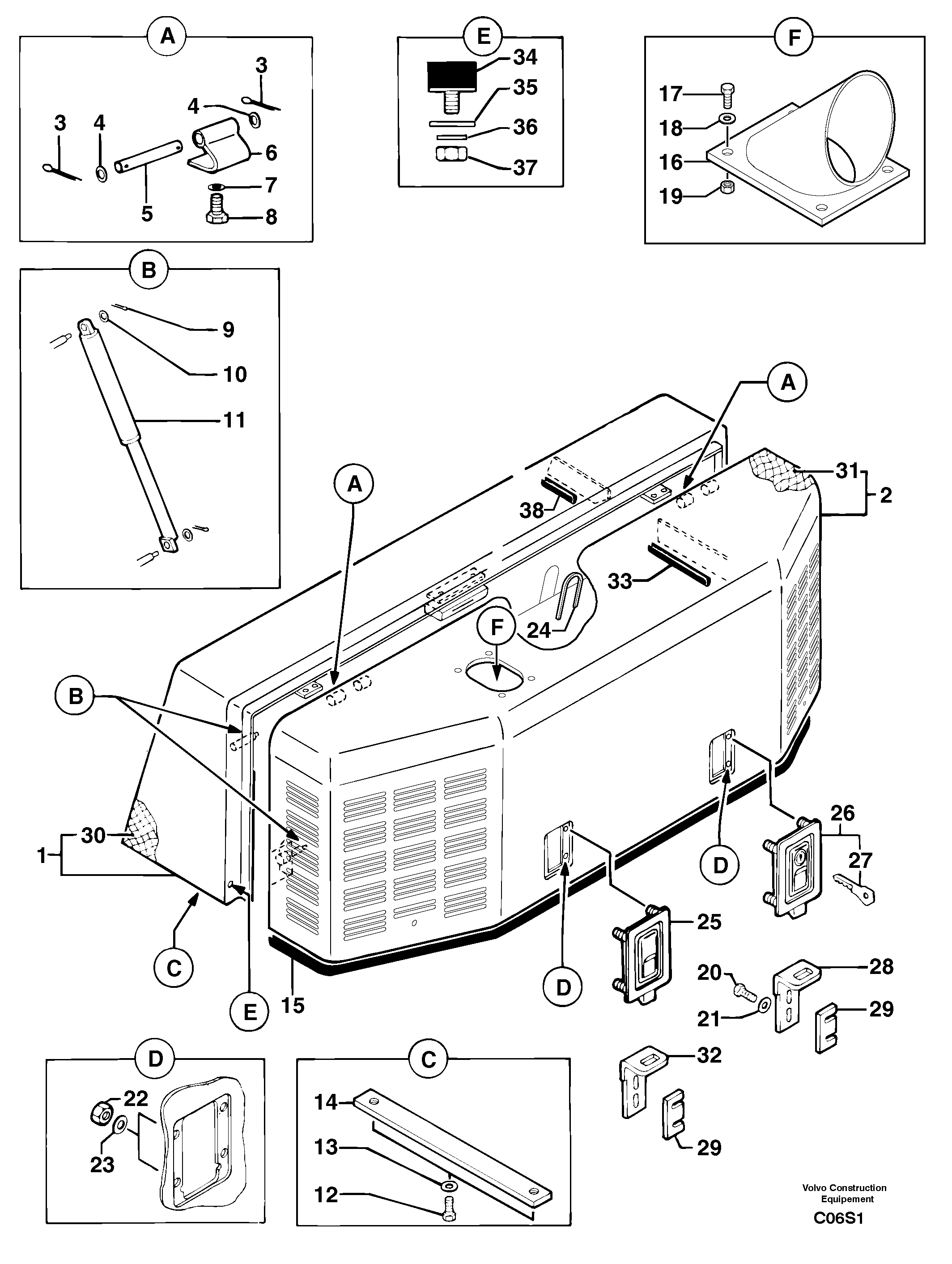 Engine coverage — volvo parts diagram