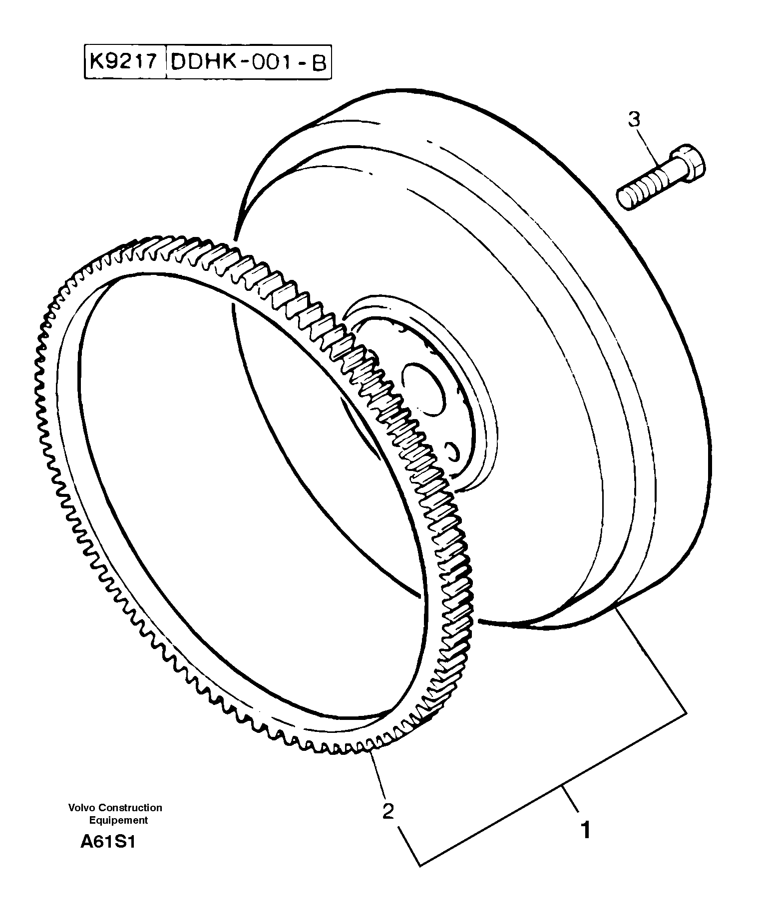 Flywheel and ring gear — volvo parts diagram