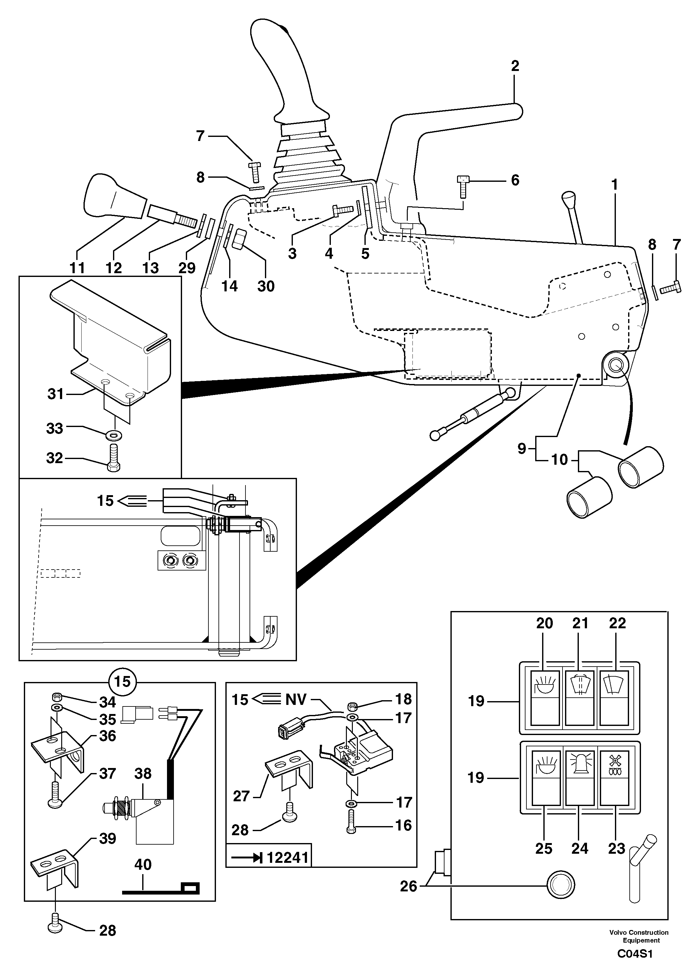 Operator's station : instrument panel ( left ) — volvo parts diagram