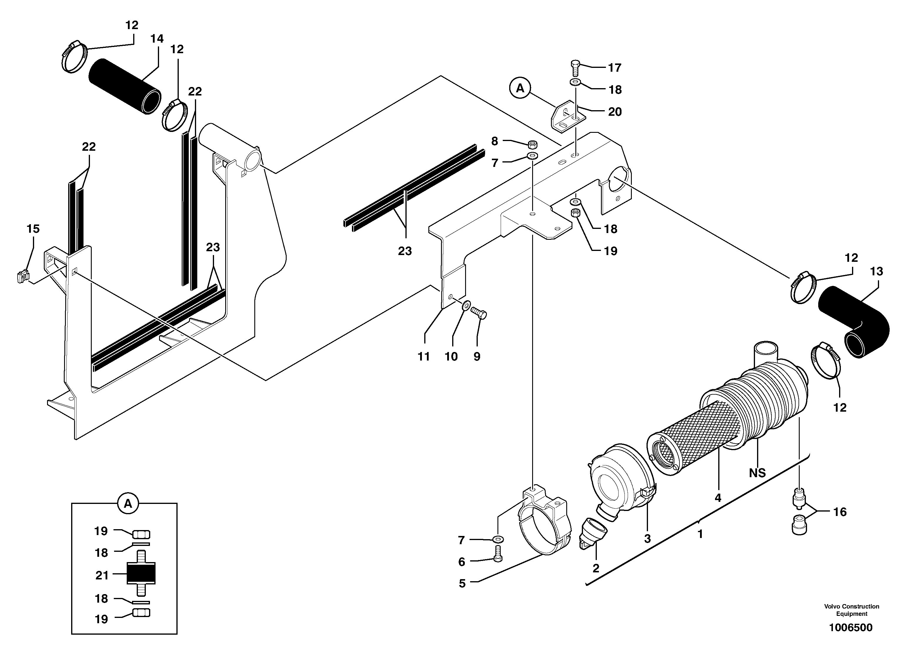 Air filter — volvo parts diagram