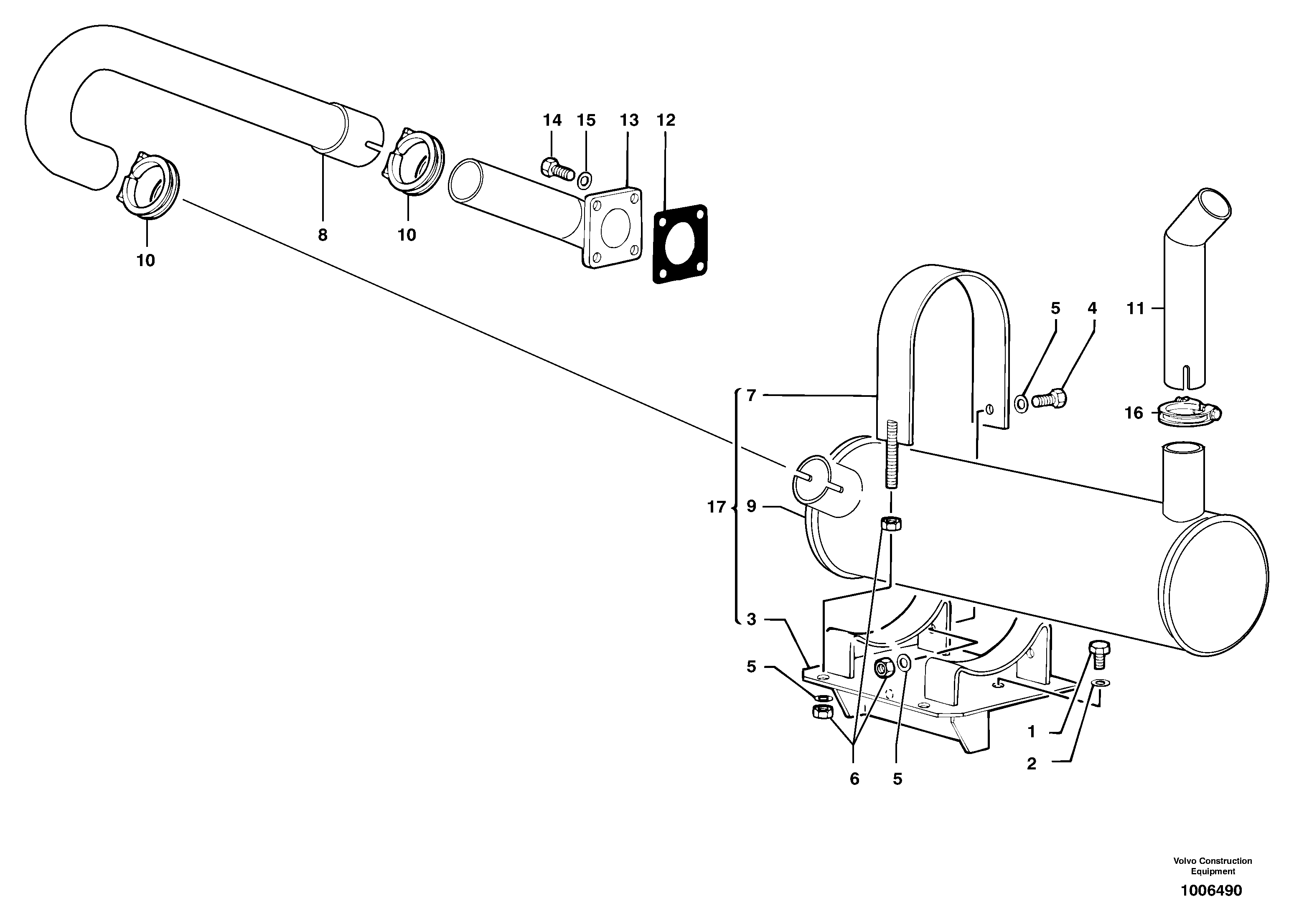 Muffler — volvo parts diagram
