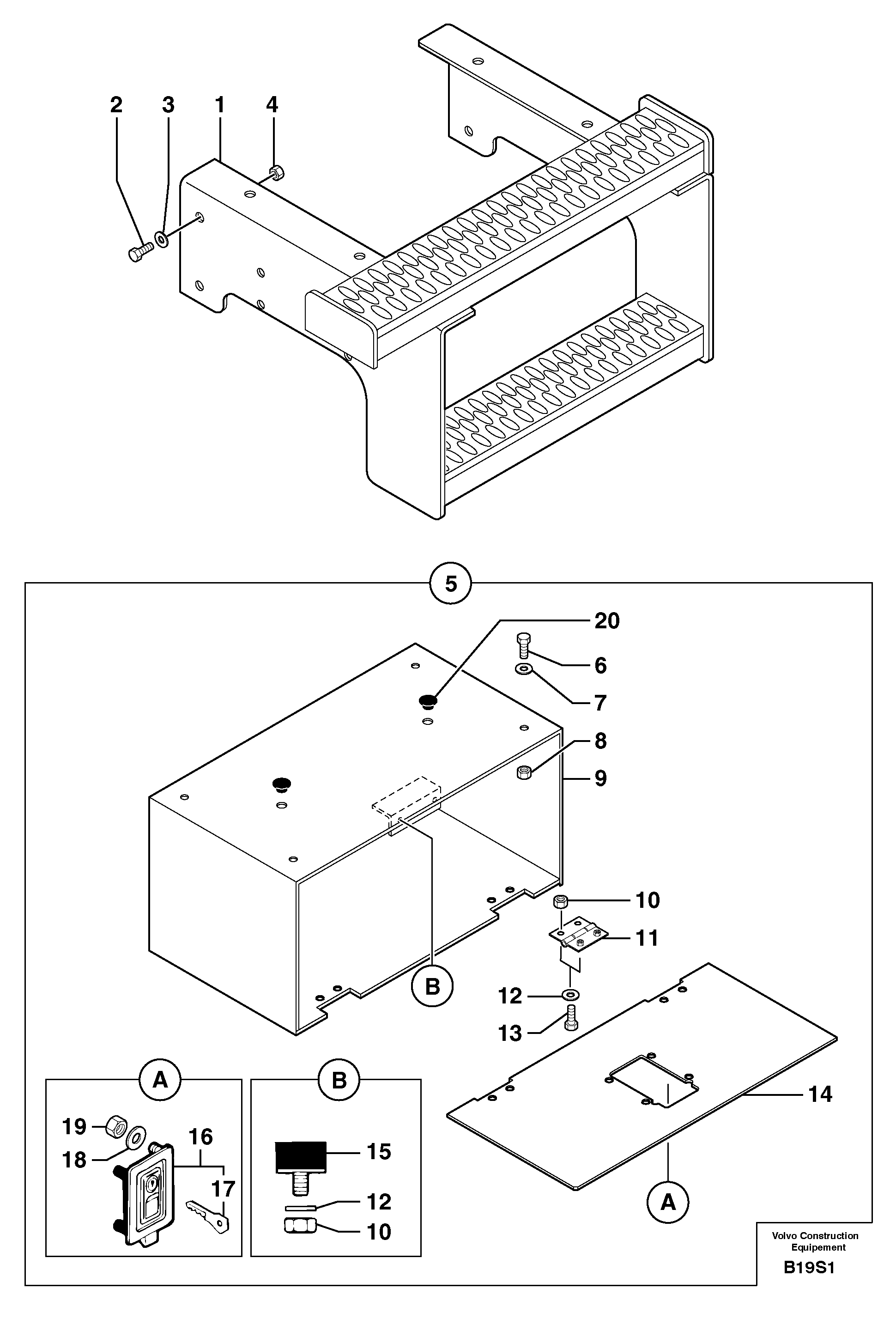 Running board / tool box — volvo parts diagram