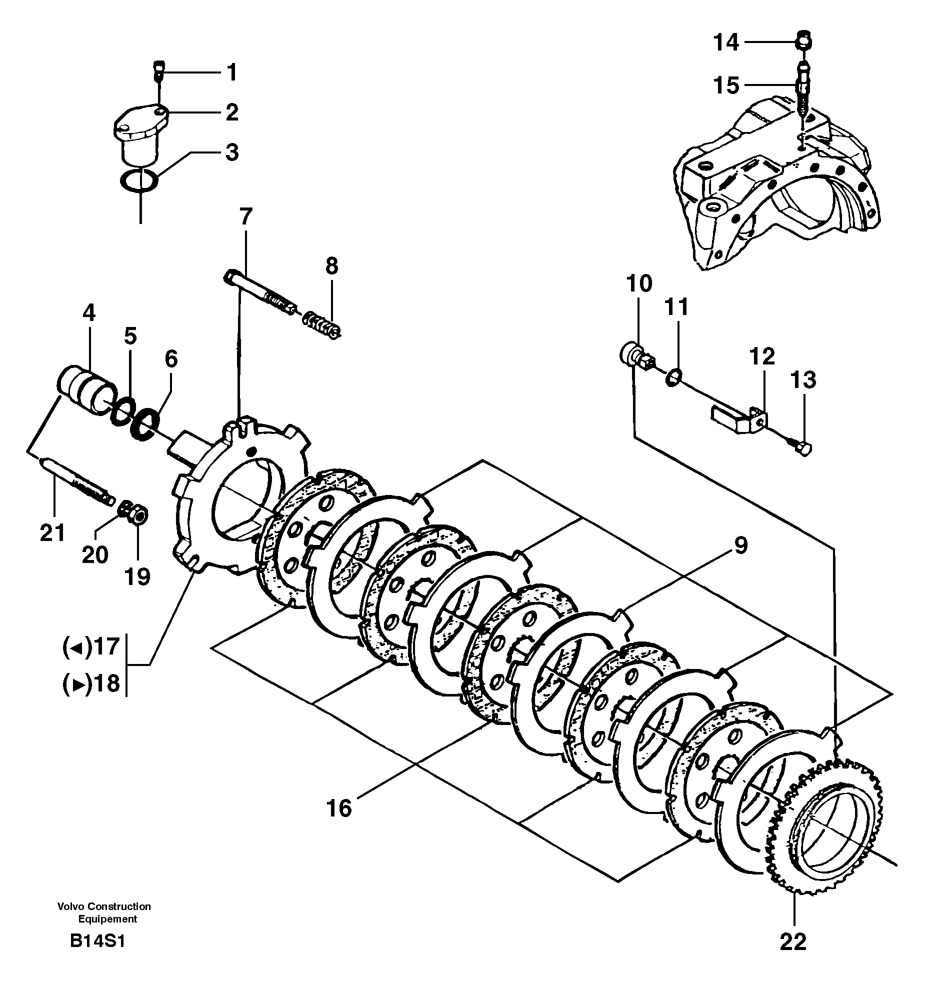 Rear axle ( 1660 ) : brake — volvo parts diagram