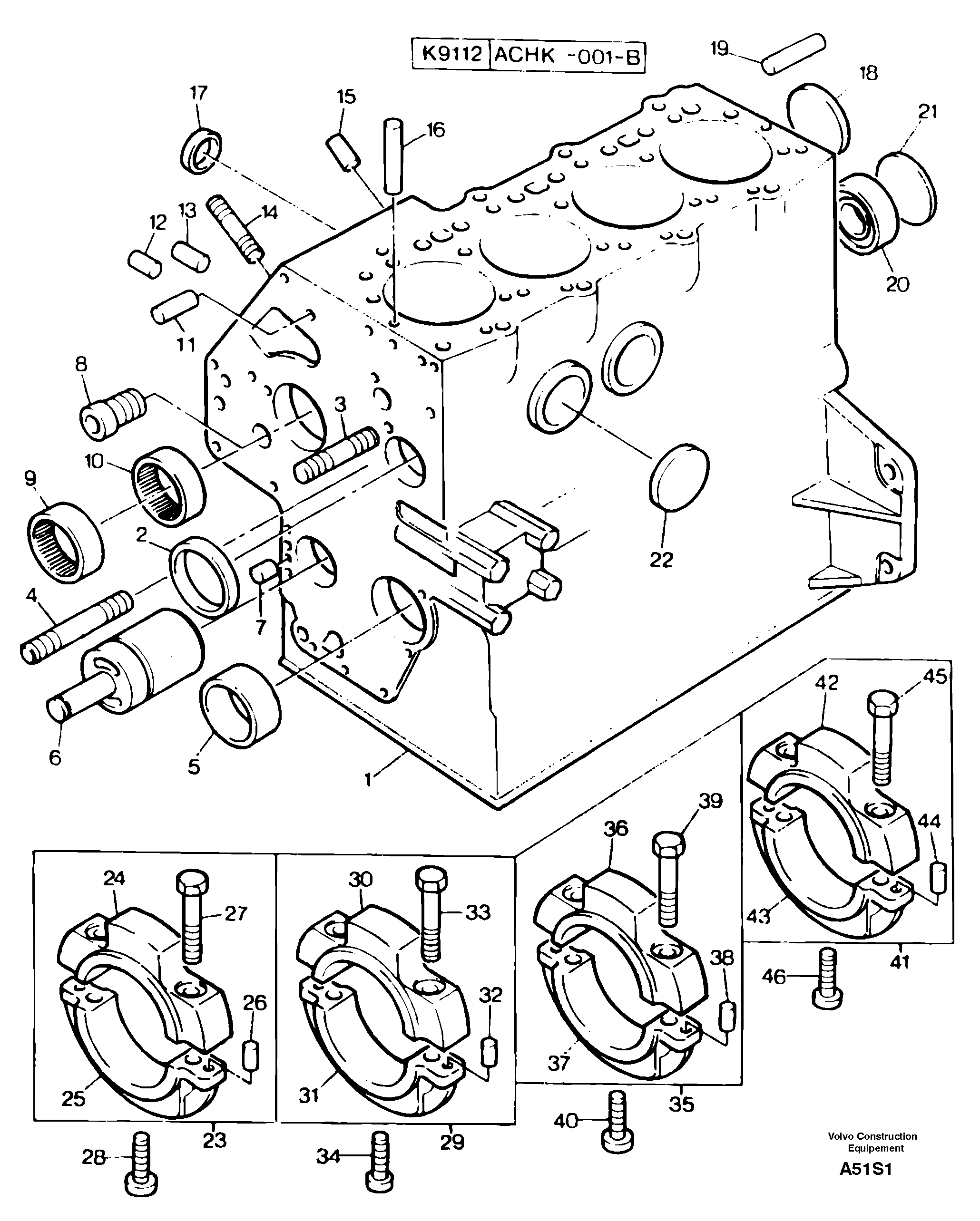 Cylinder block — volvo parts diagram