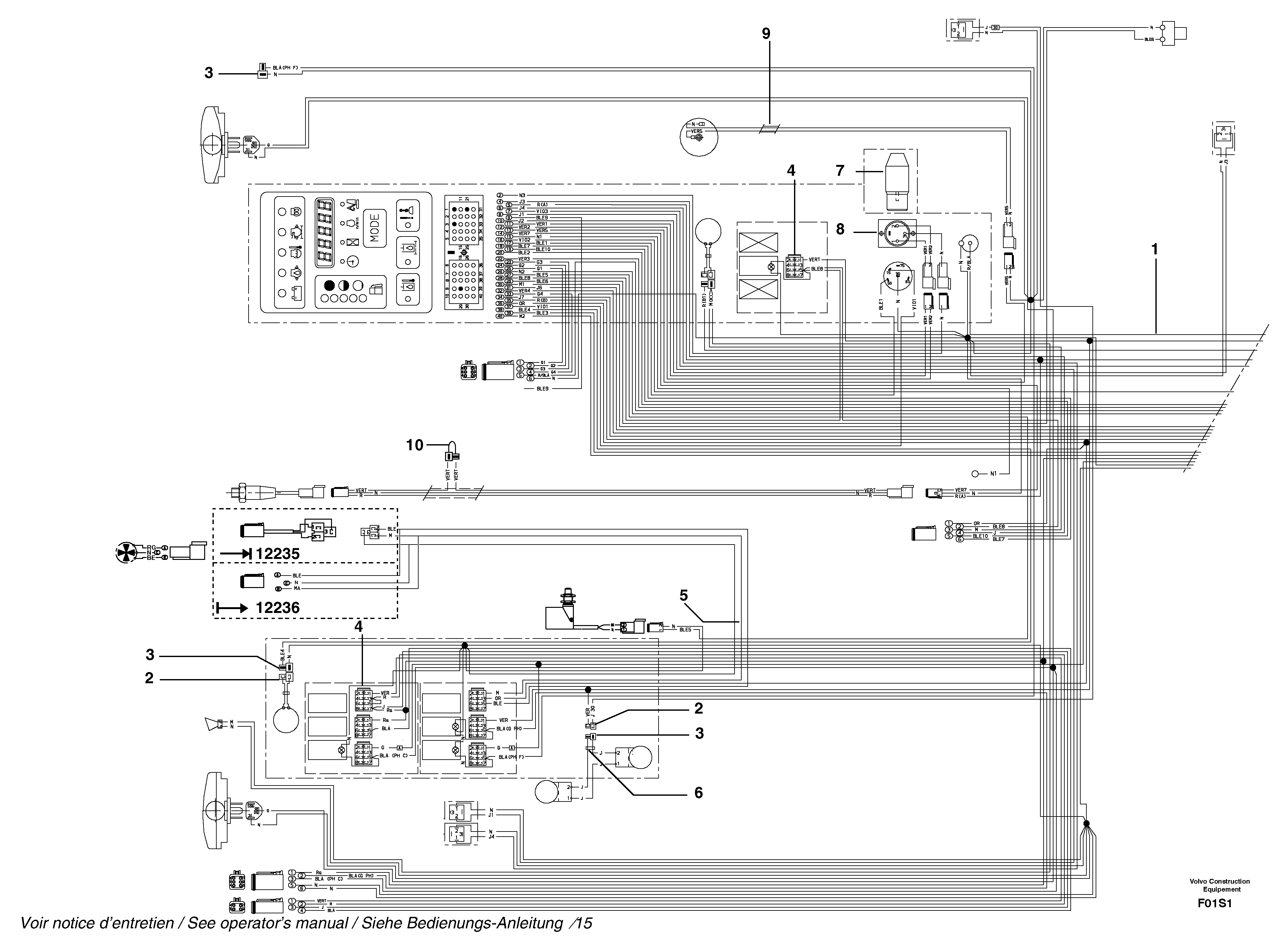 Electrical system ( front ) — volvo parts diagram