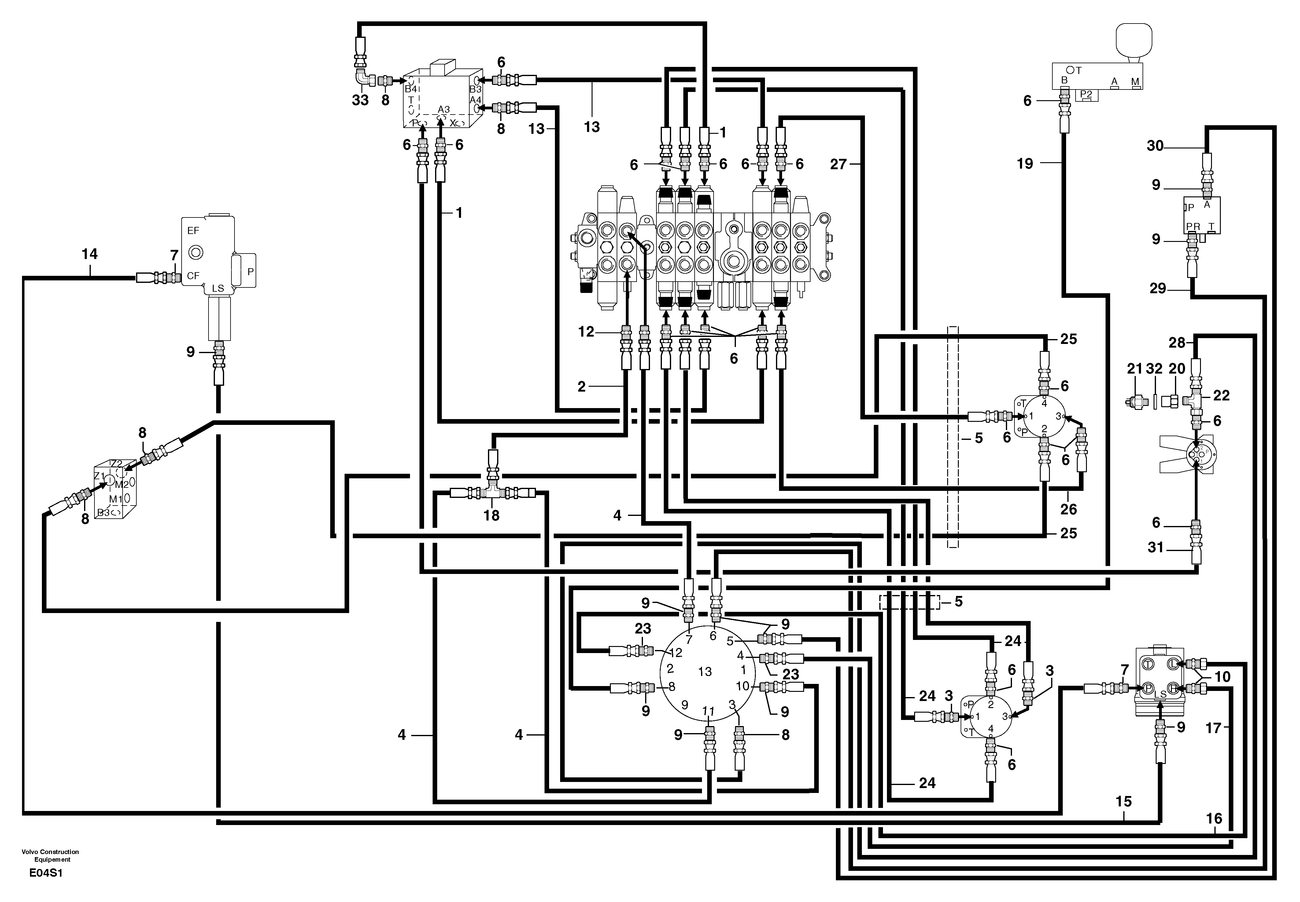 Hydr. circuit. ( platform ) ( continued ) — volvo parts diagram