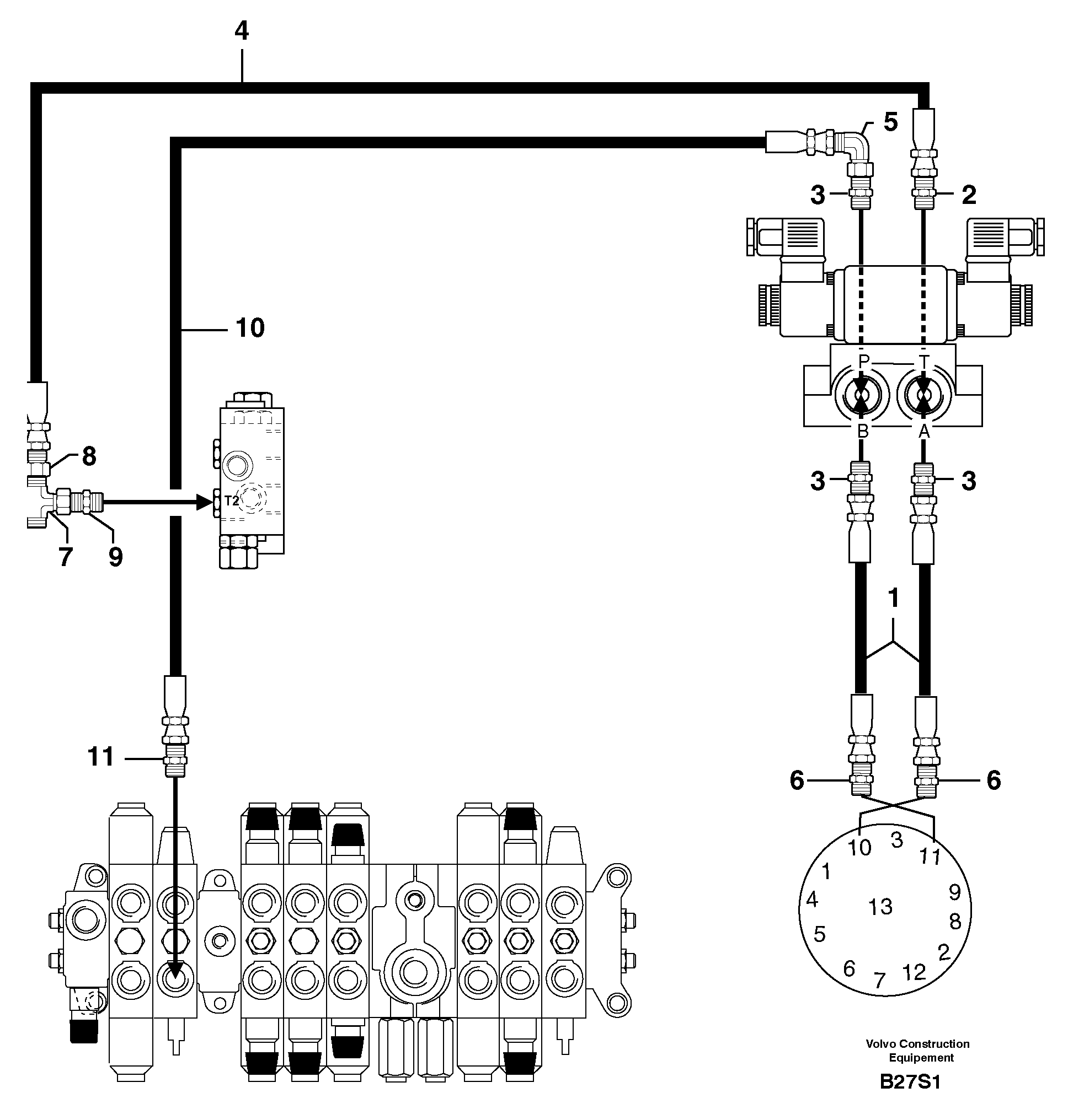 Hydr. circuit. ( stabiliser ) — volvo parts diagram