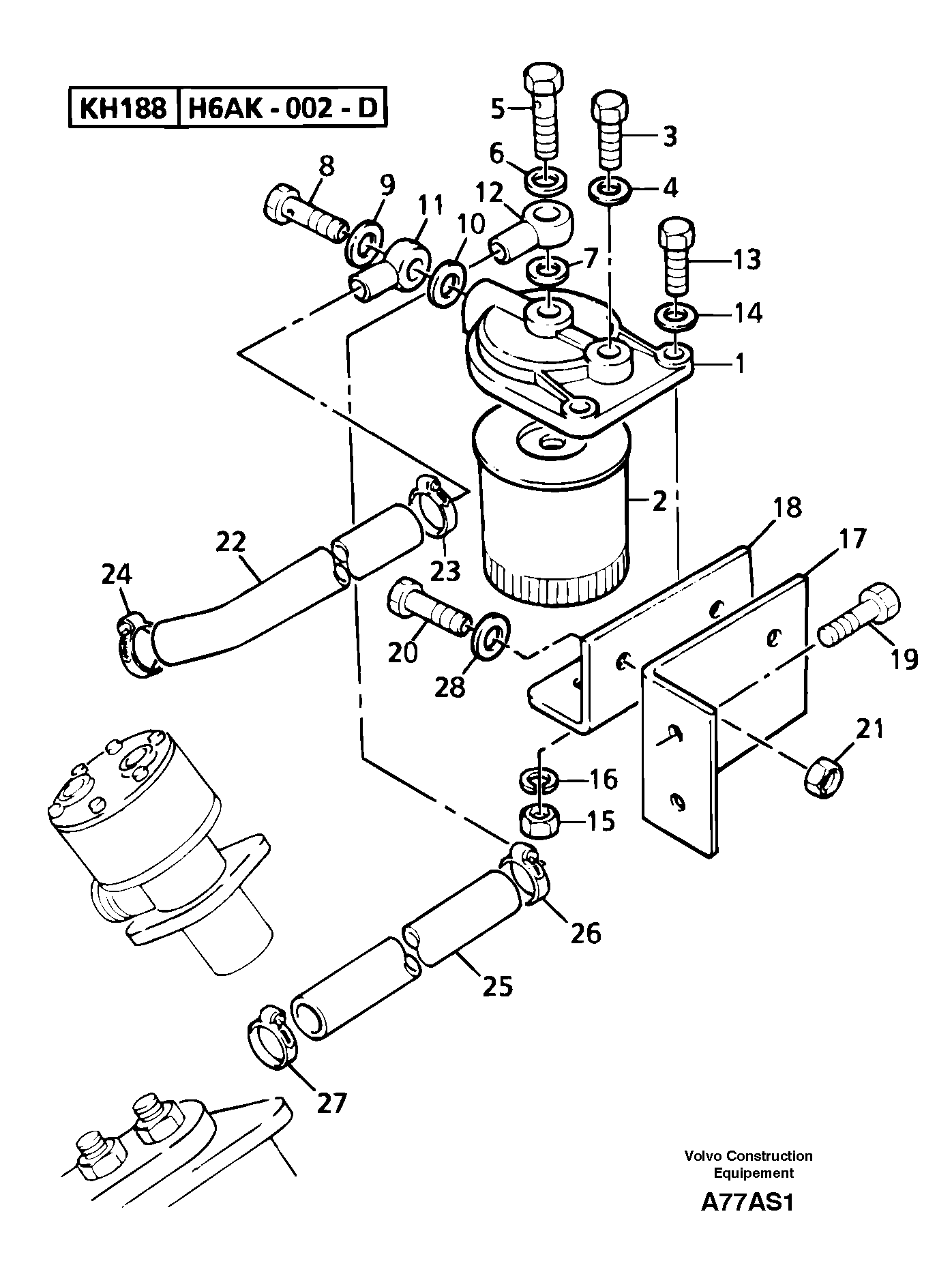 Low pressure fuel system — volvo parts diagram