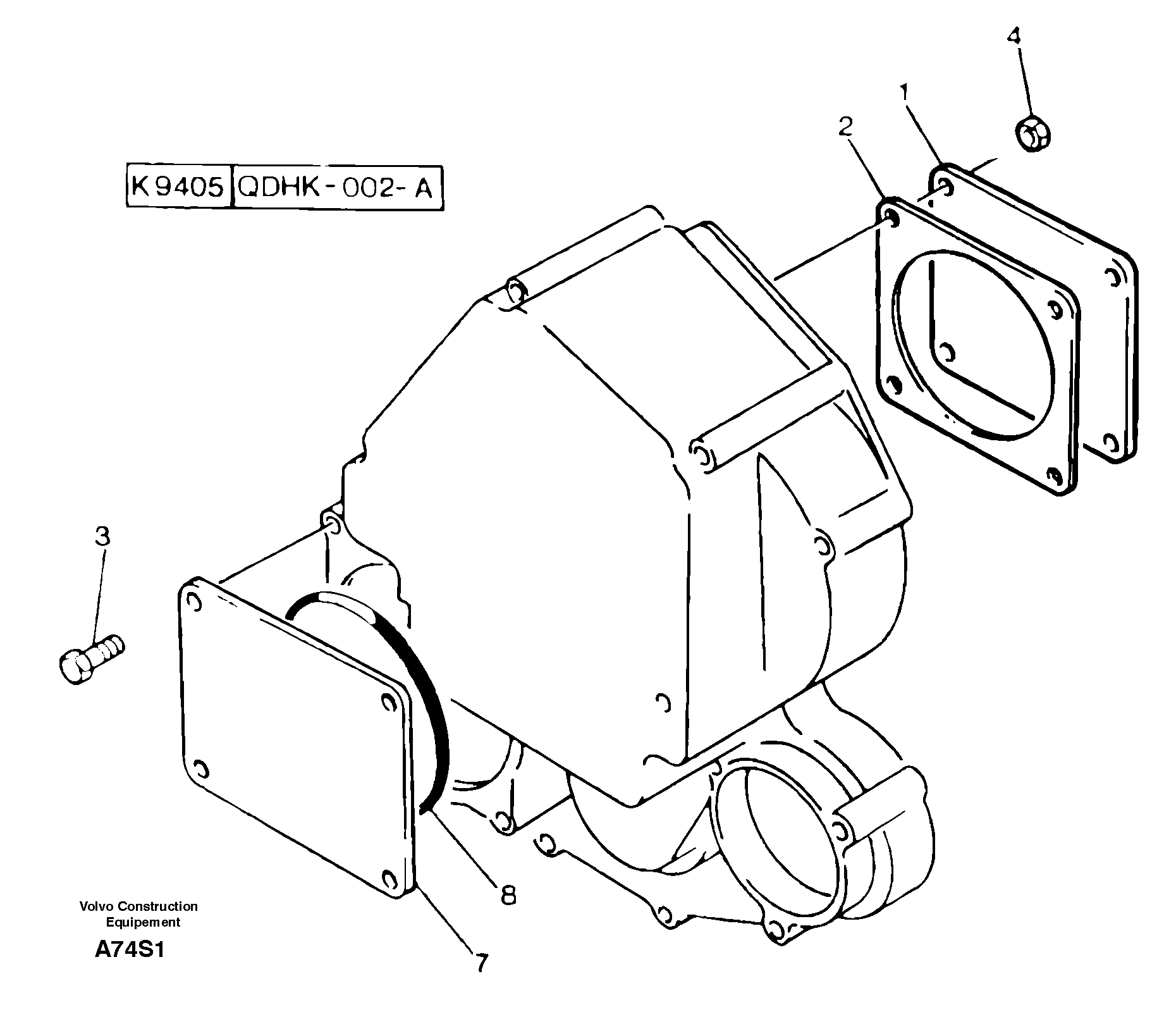 Ancillary attachment gear drive — volvo parts diagram