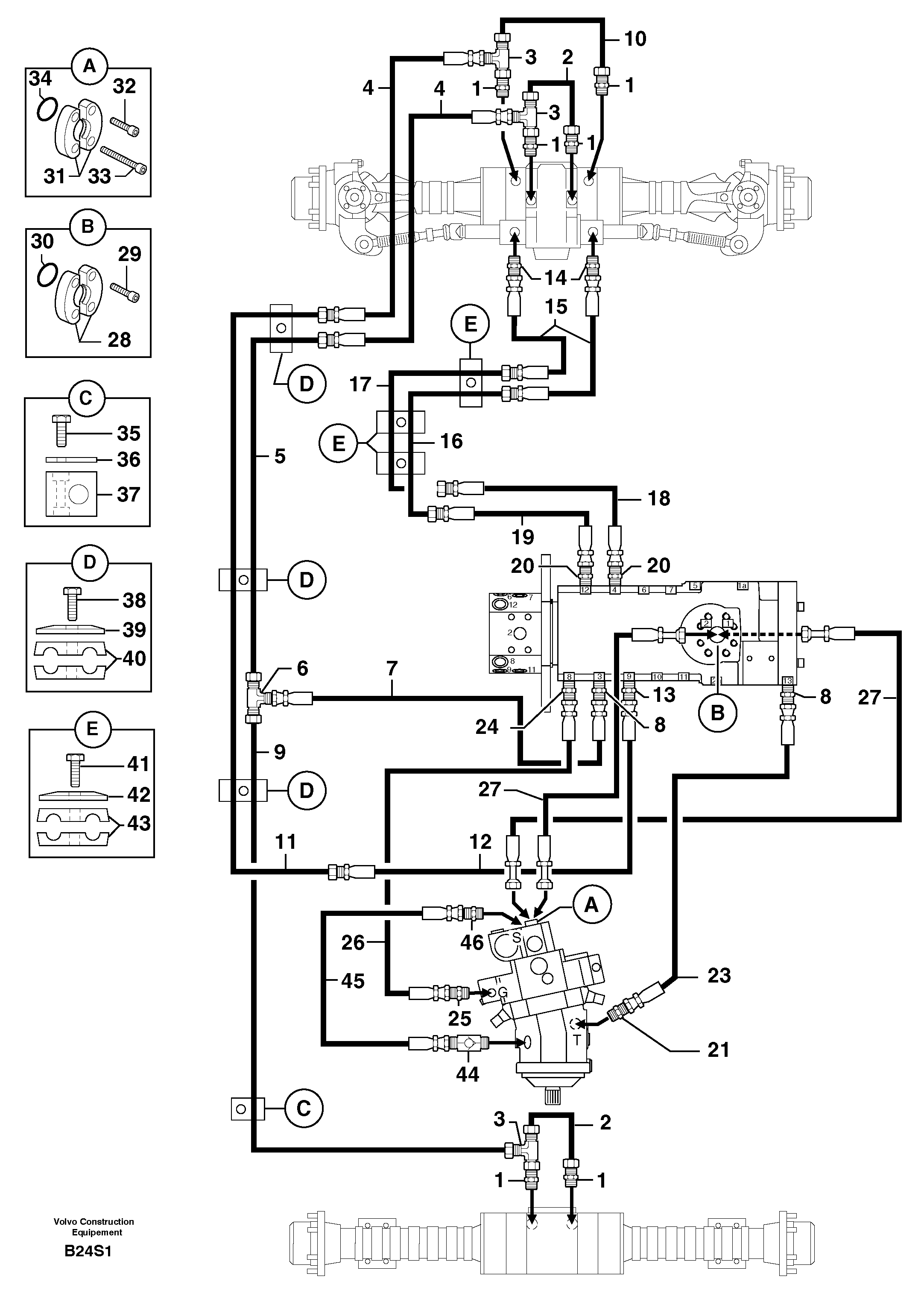Hydr. circuit ( transmission ) — volvo parts diagram