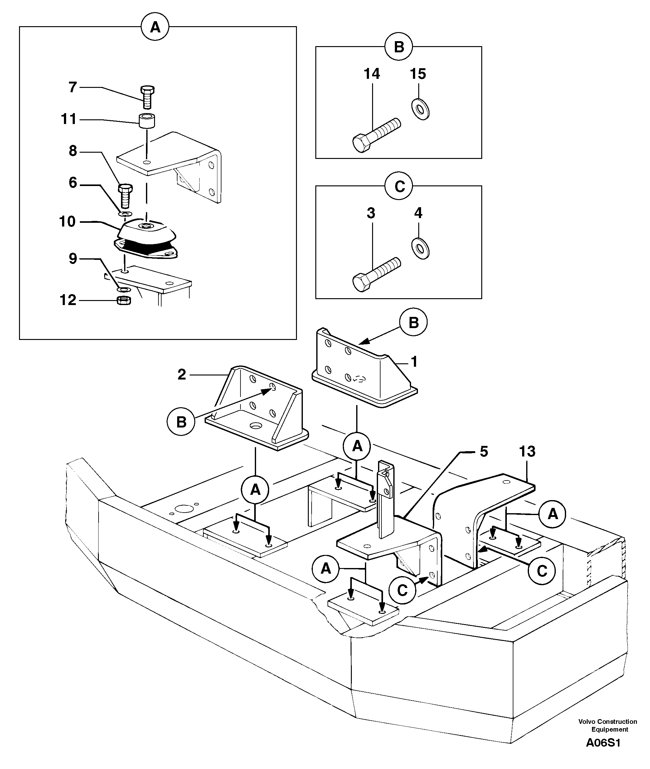 Engine mounts — volvo parts diagram