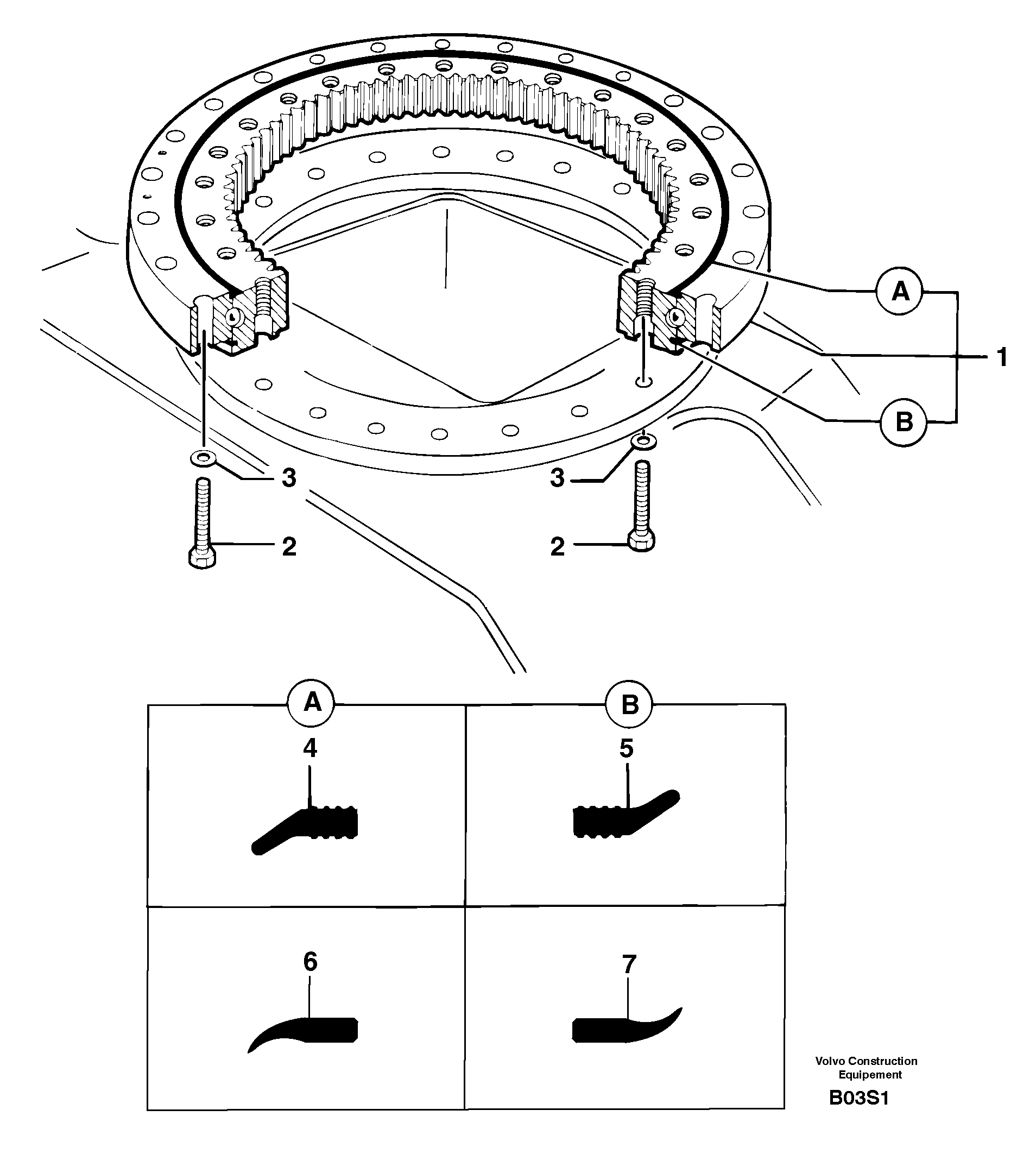 Slewing ring — volvo parts diagram