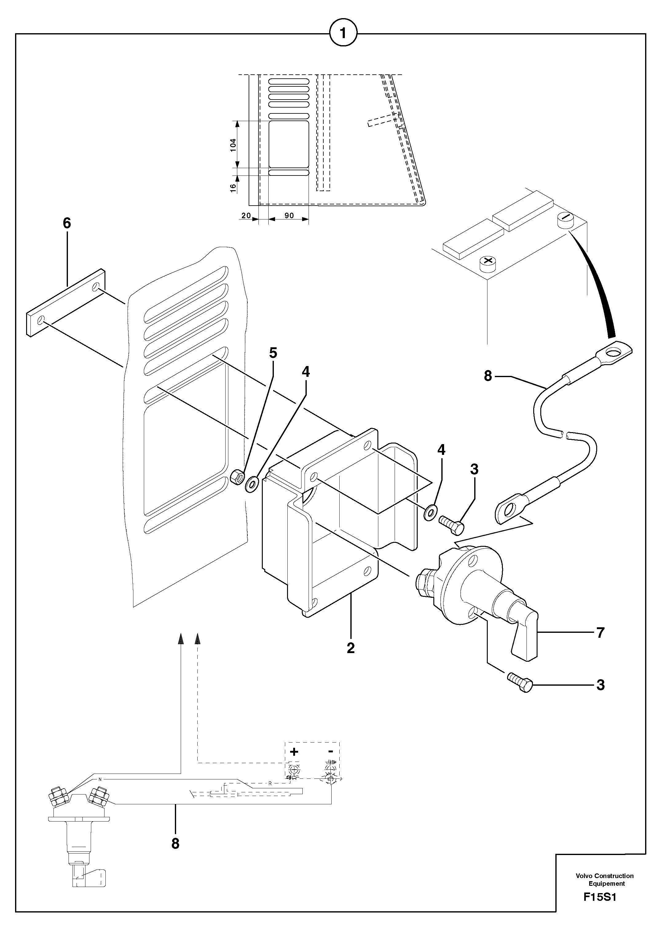Battery cut-out — volvo parts diagram