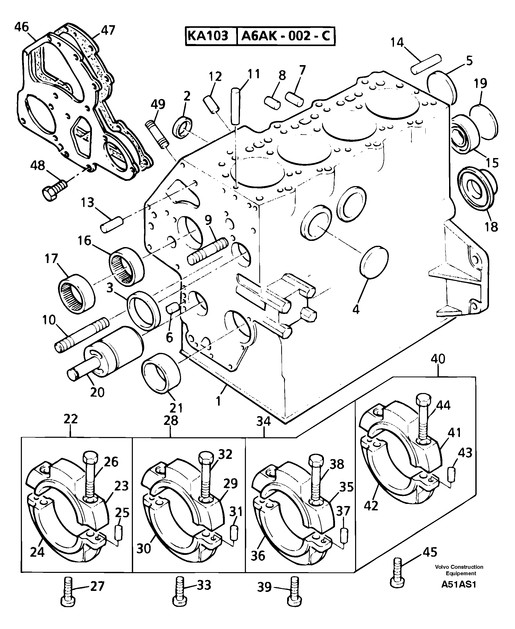 Cylinder block — volvo parts diagram