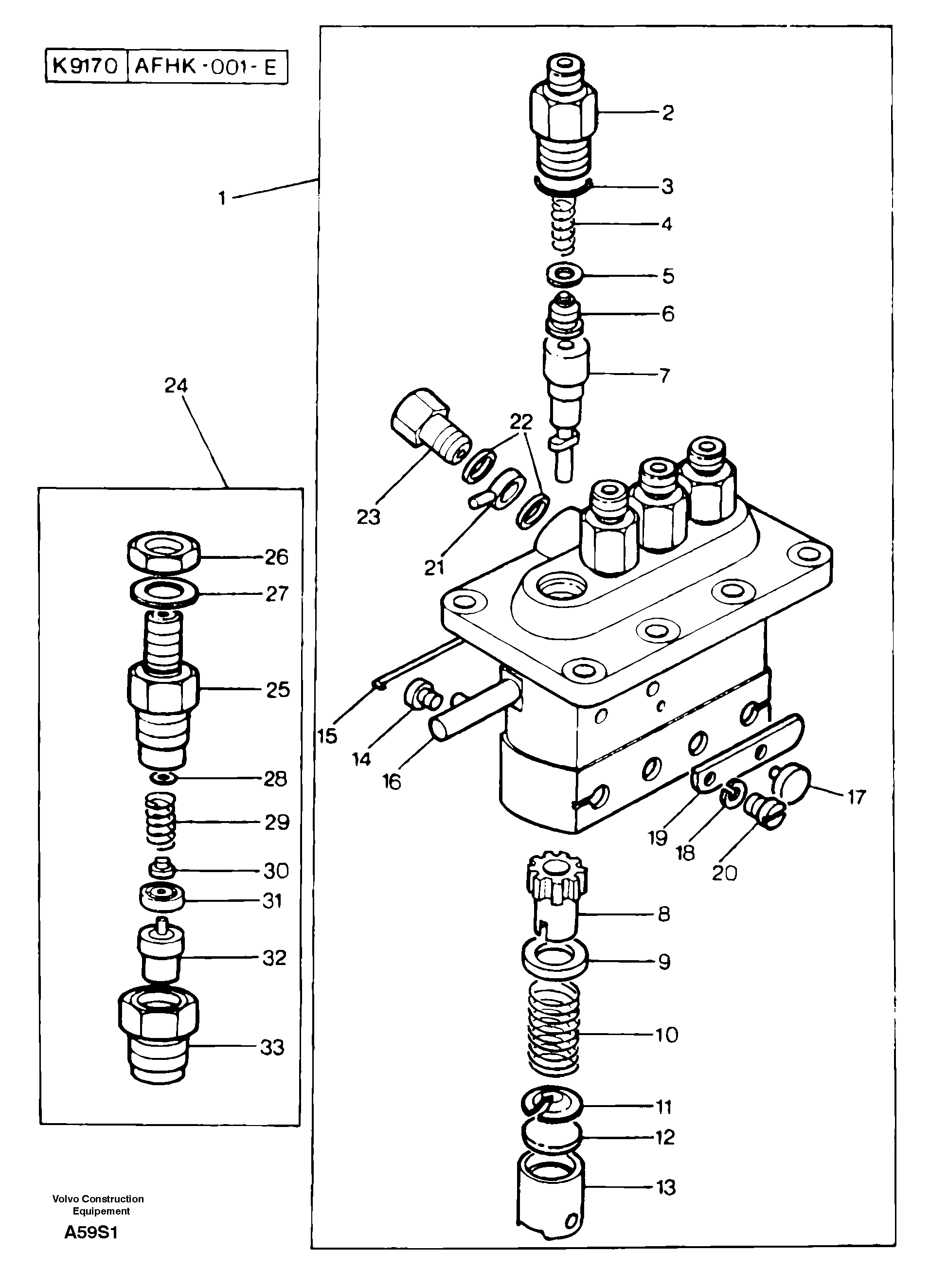 Injection pump / injector — volvo parts diagram