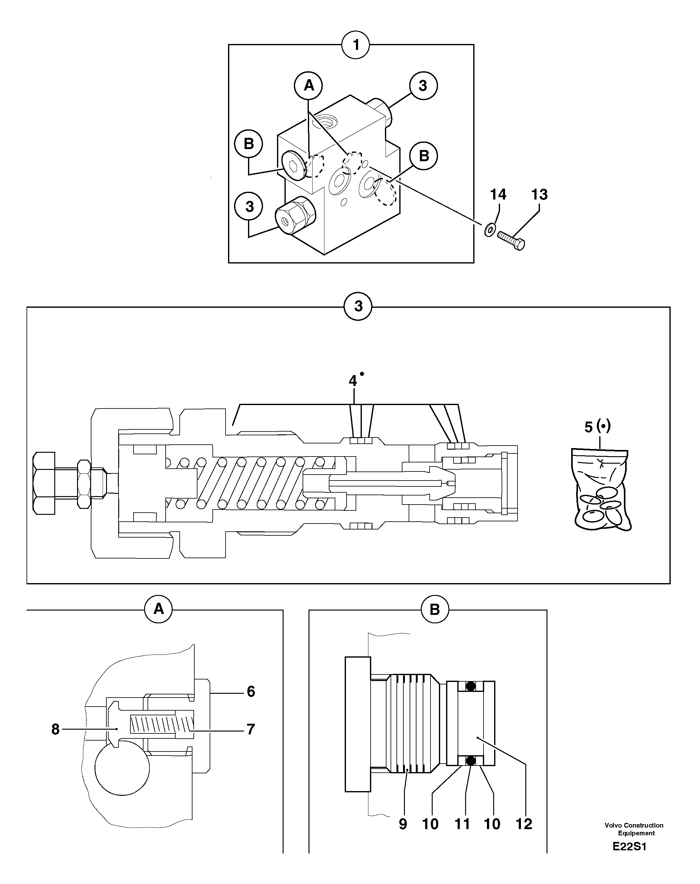 Pressure relief valve ( slewing ) — volvo parts diagram