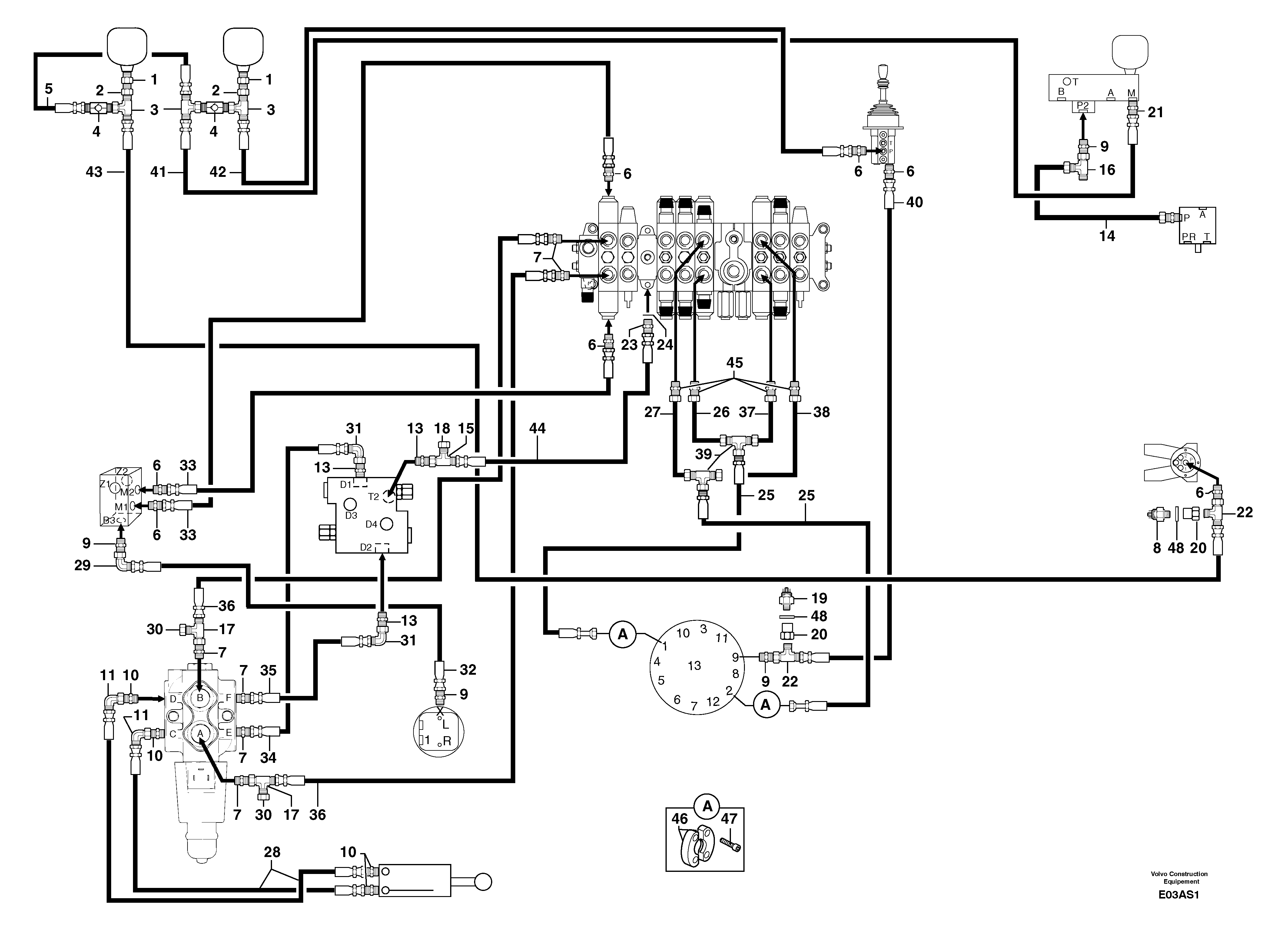 Hydraulic circuit ( platform ) — volvo parts diagram