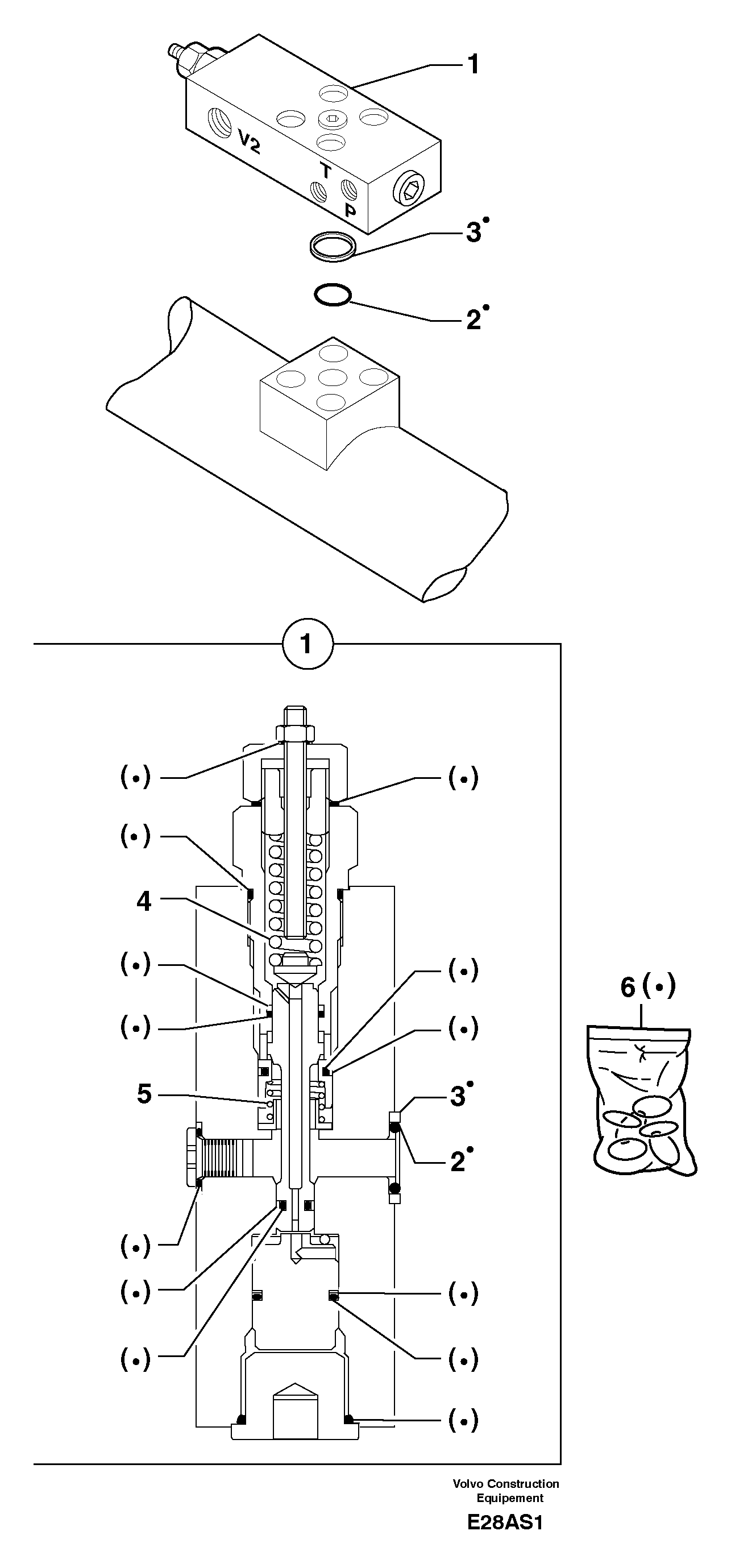 Safety valve ( dipper arm cylinder ) — volvo parts diagram