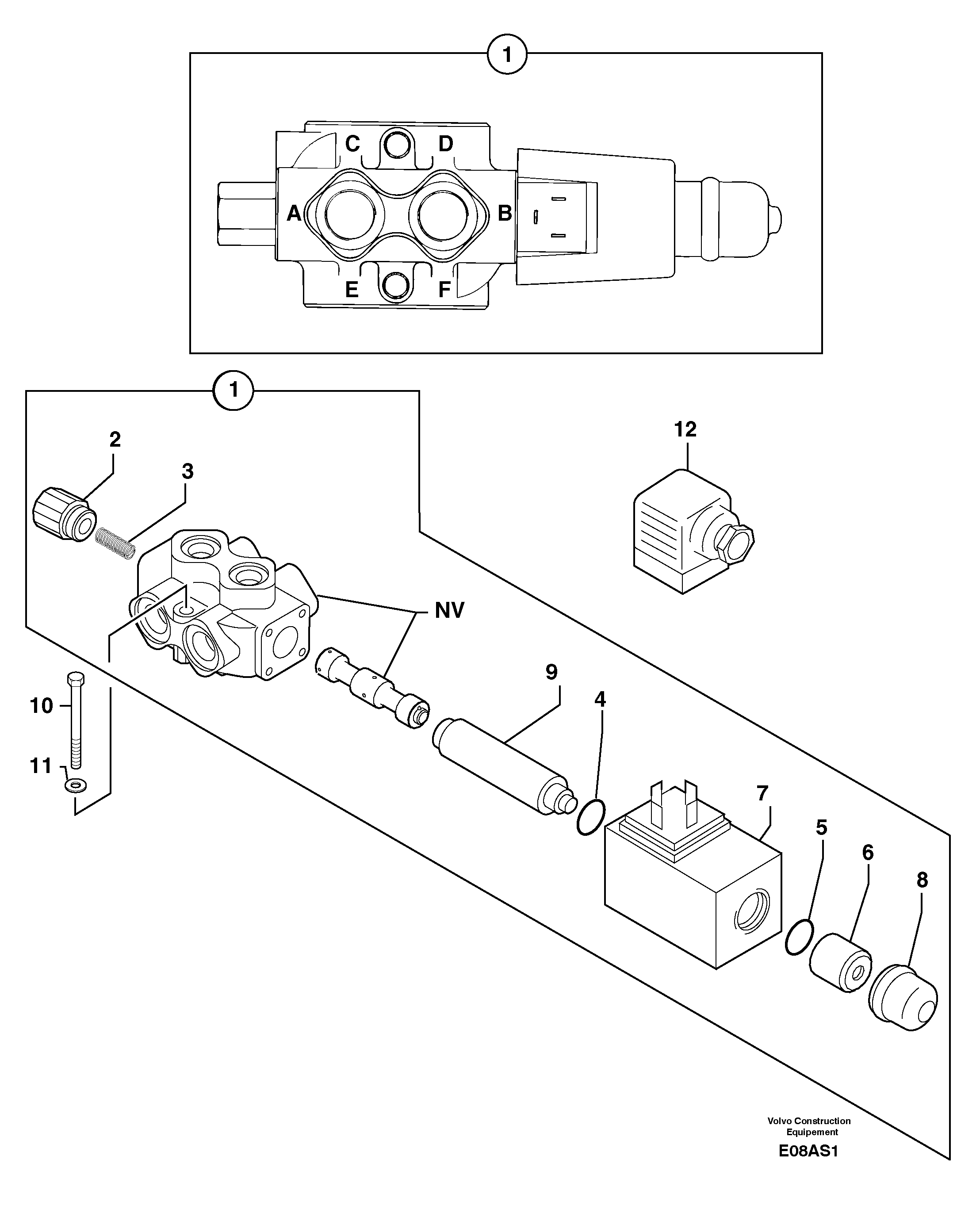 Slewing-offset selector switch ( for valve ) — volvo parts diagram