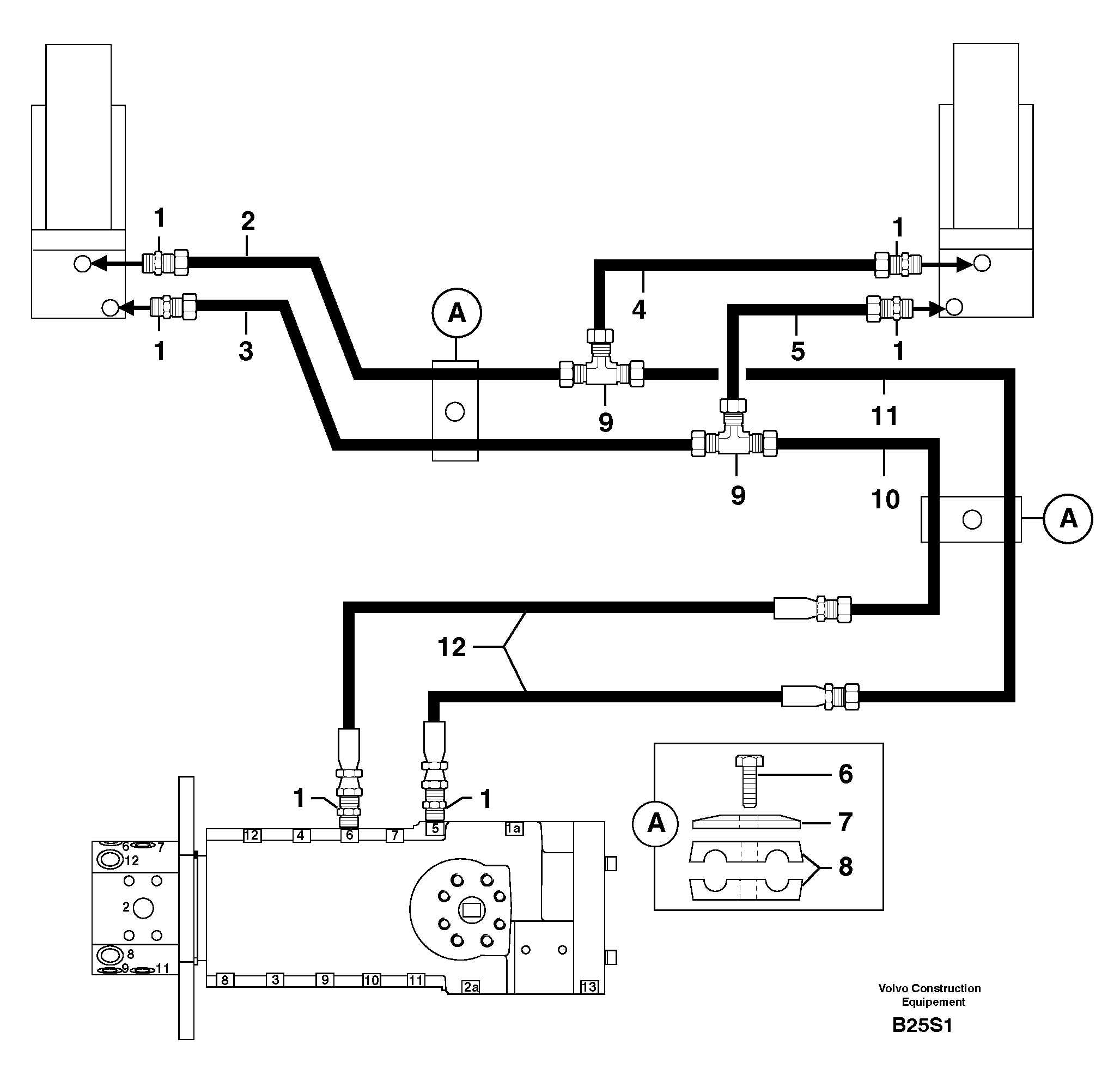 Hydr. circuit. ( oscillation lock ) — volvo parts diagram