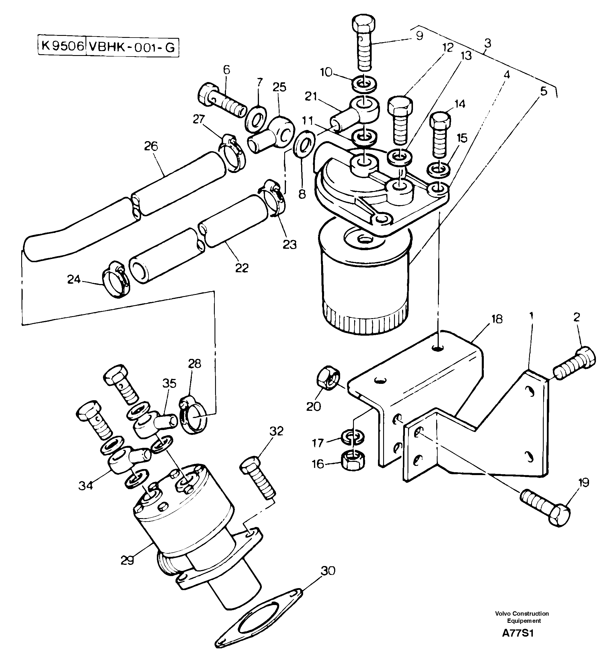 Low pressure fuel system — volvo parts diagram
